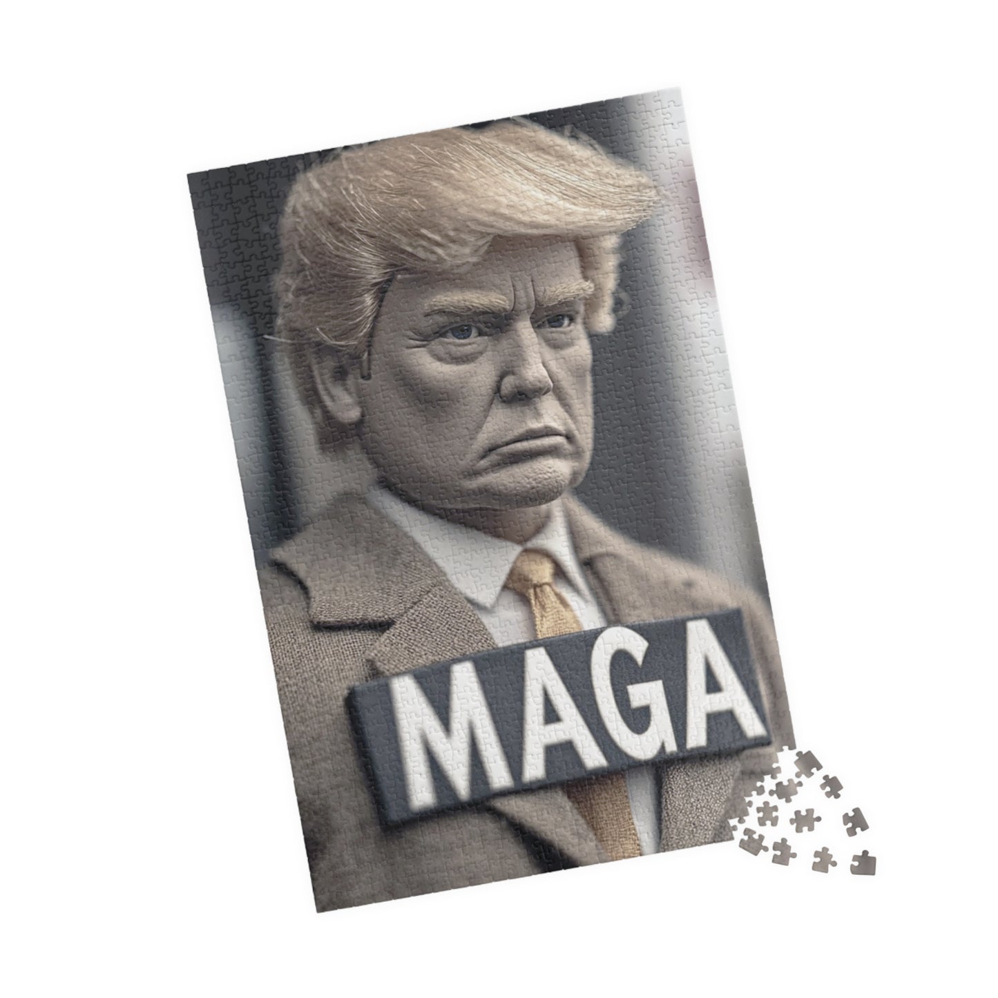 Puzzle Featuring MAGA Figure - Fun Family Game, Political Collectible, Home Decor, Gift for Puzzle Lovers