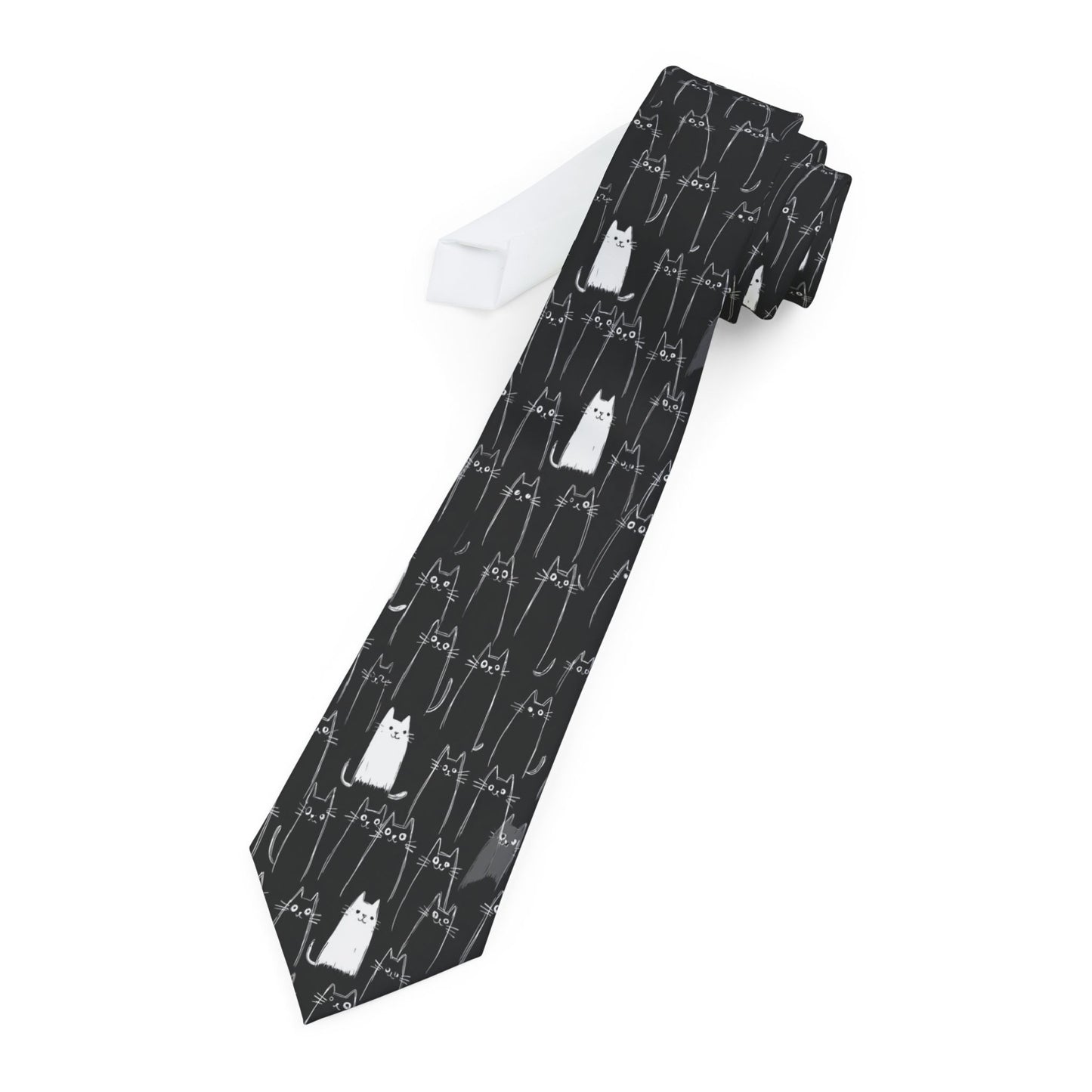 Cat Lover's Necktie, Funny Necktie for Cat Lovers, Gift for Halloween
