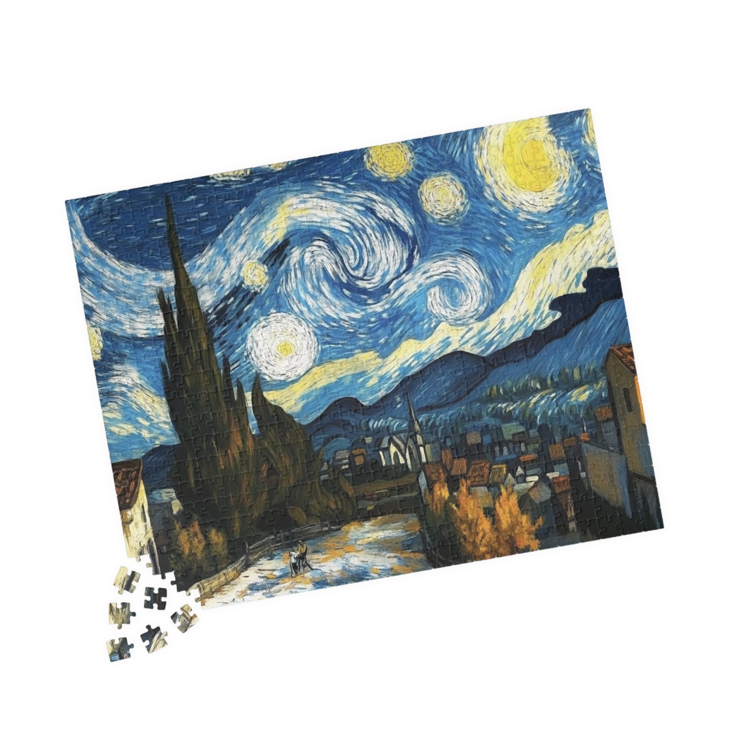 Starry Night Puzzle, 110, 252, 520, 1014-piece Jigsaw, Art Lovers Gift, Family Activity, Home Decor, Relaxing Pastime