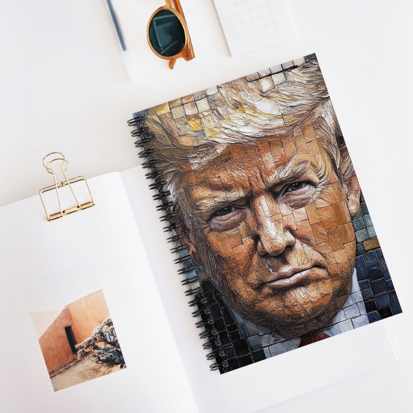 Artistic Spiral Notebook - Ruled Line with Portrait Design, Unique Gift for Art Lovers, Creative Journaling, Personal Notebook, Drawing Aid