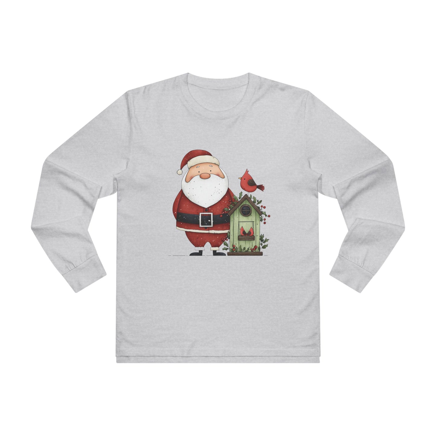 Santa Claus Longsleeve Tee - Perfect for Christmas, Holiday Gatherings, Winter Wear, Gift for Him, Festive Style