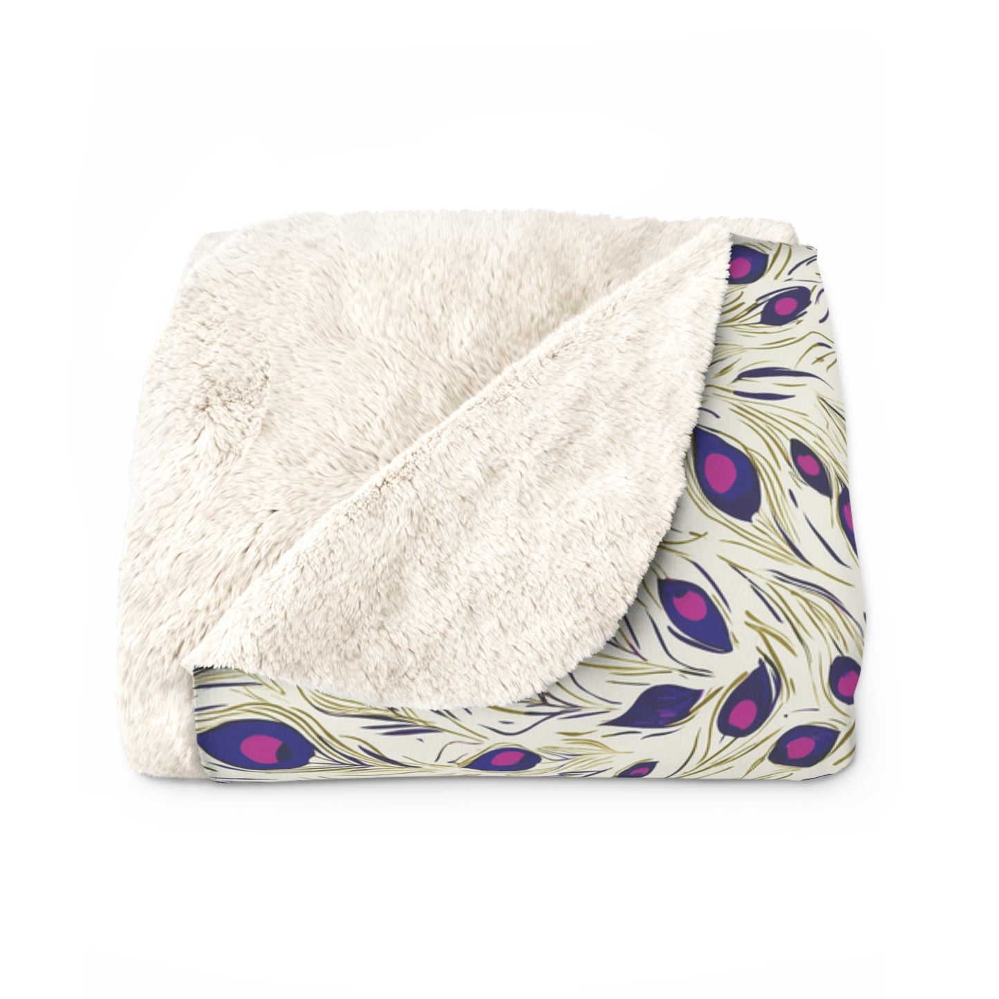 Floral Sherpa Fleece Blanket, Cozy Home Decor, Gift for Her, Bohemian Style, Perfect for Relaxation, Stay Warm, Luxury Throw