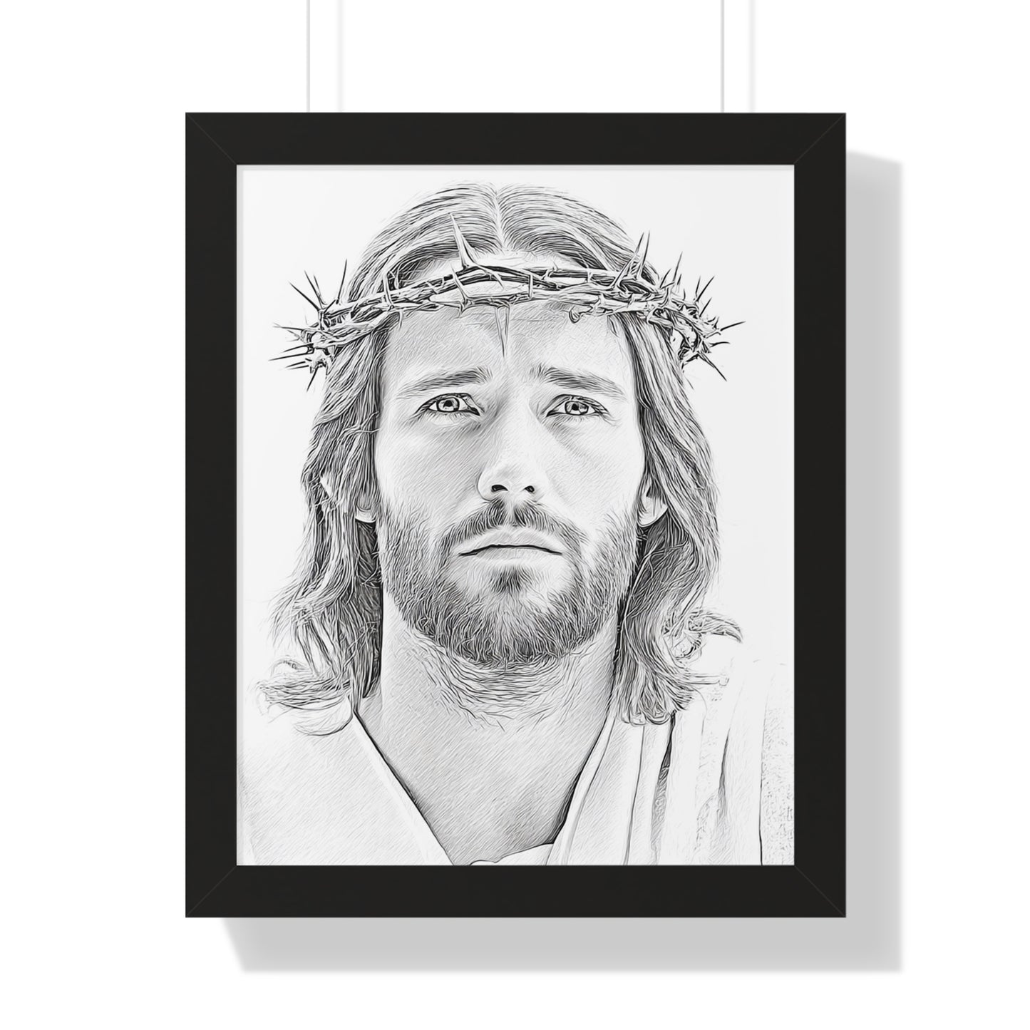 Framed Jesus Poster, Christian Art, Religious Decor, Inspirational Wall Art, Home Decoration, Gift for Faith