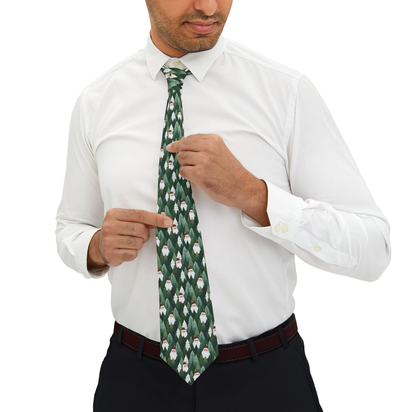 Santa’s Christmas Trees Necktie | Stylish Men's Accessory