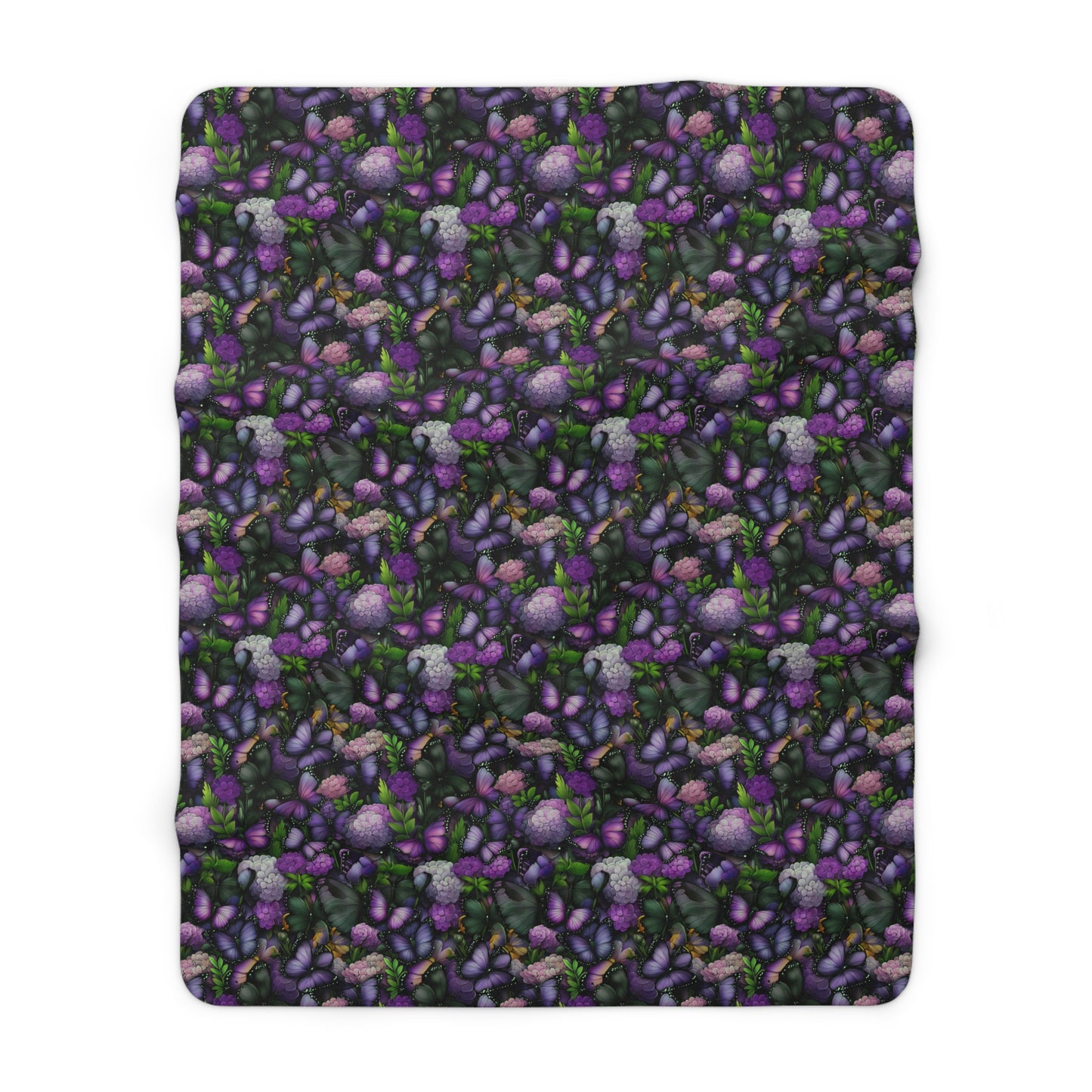 Cozy Floral Sherpa Fleece Blanket, Warm Soft Throw, Perfect for Any Occasion, Snuggle Up Comfort