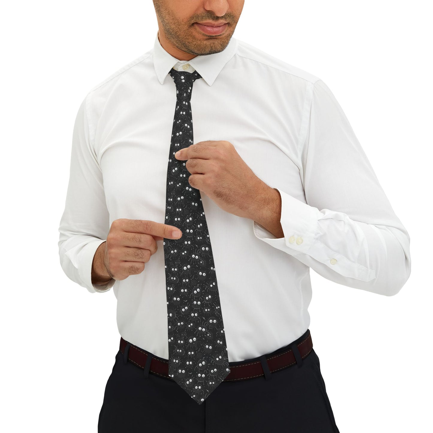 Necktie - Spooky Halloween Spiders Design