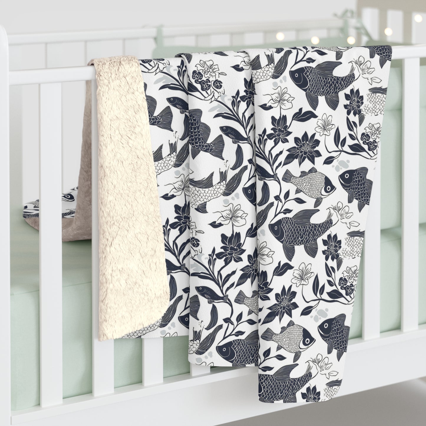 Cozy Floral Sherpa Blanket | Warm Floral Throw for Couch, Home Decor, Gift for Her, Cozy Nights