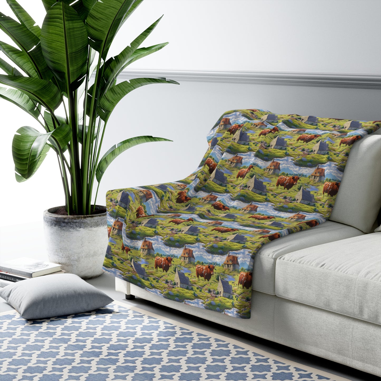 Cozy Farmhouse Sherpa Fleece Blanket