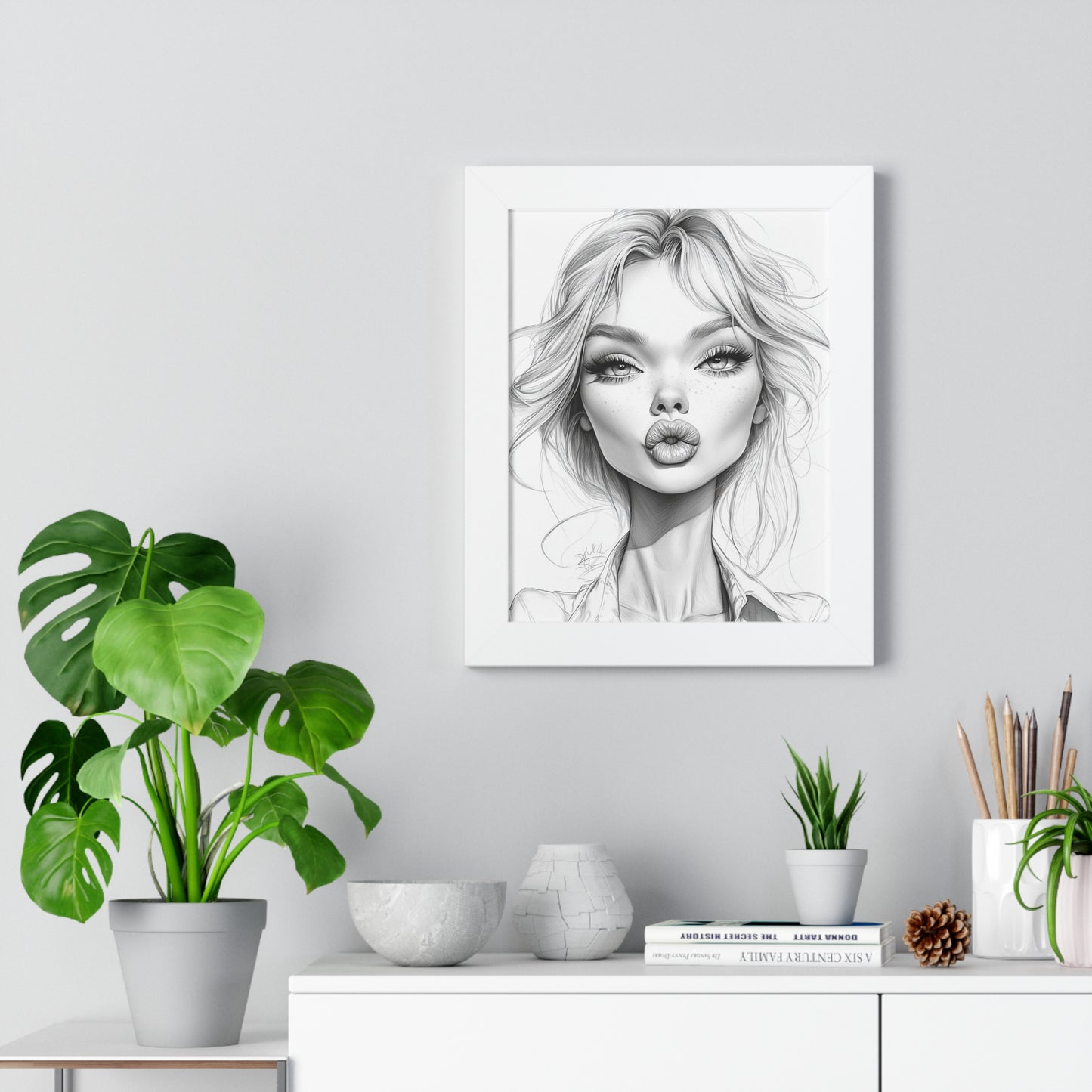 Stylish Framed Vertical Poster - Chic Wall Art Decor, Modern Home Decor, Gift for Art Lovers, Trendy Interior Design