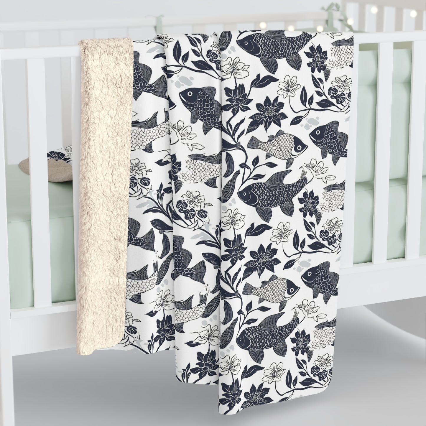 Cozy Floral Sherpa Blanket | Warm Floral Throw for Couch, Home Decor, Gift for Her, Cozy Nights