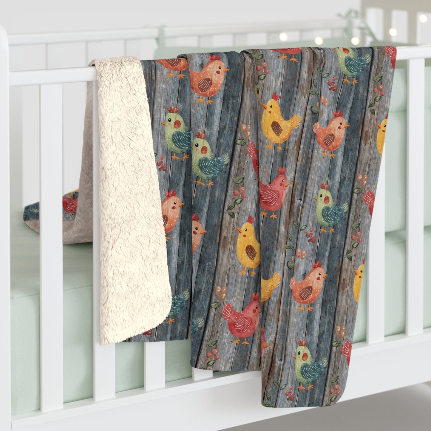 Cozy Sherpa Fleece Blanket with Whimsical Bird Design | Perfect for Home Decor, Gift for Bird Lovers, Cozy Nights, and Seasonal Decor
