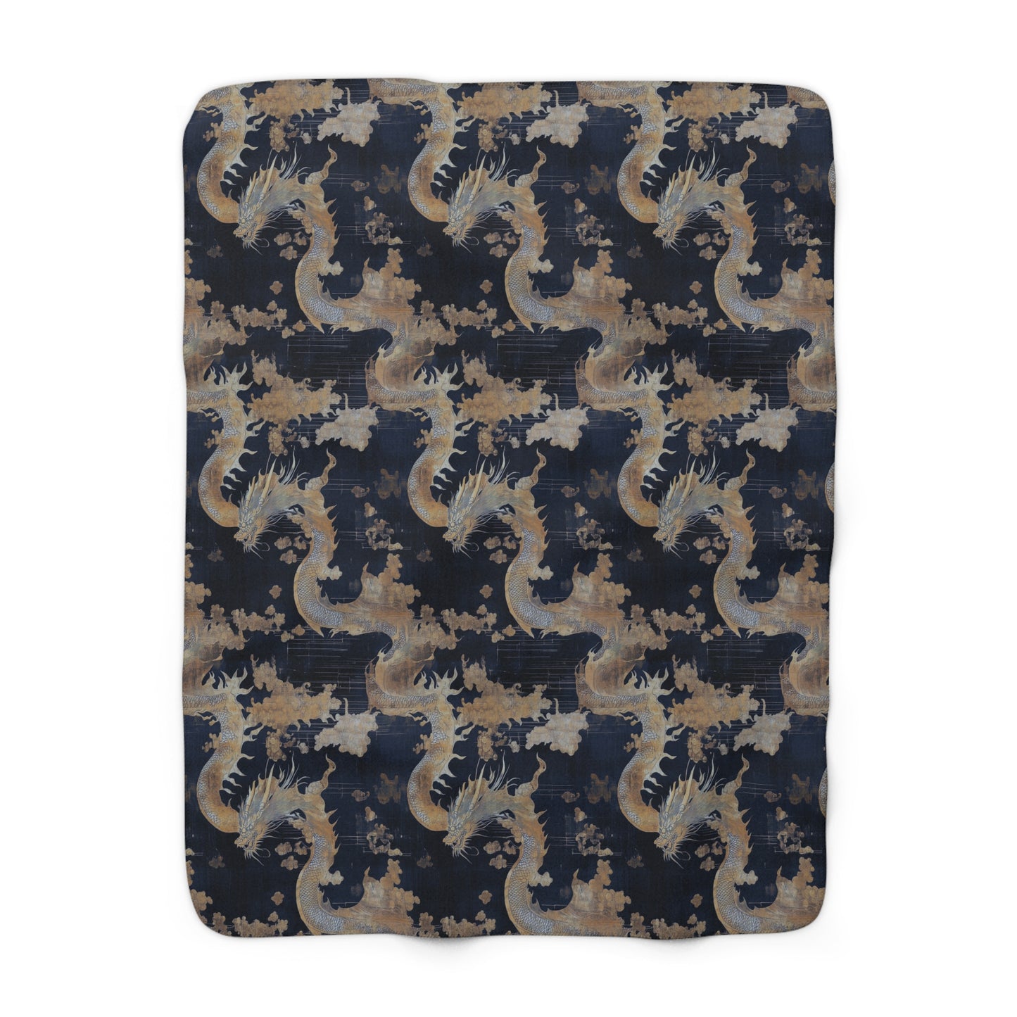 Cozy Sherpa Fleece Blanket with Abstract Dragon Pattern, Soft Throw for Home Decor, Perfect Gift for All Occasions