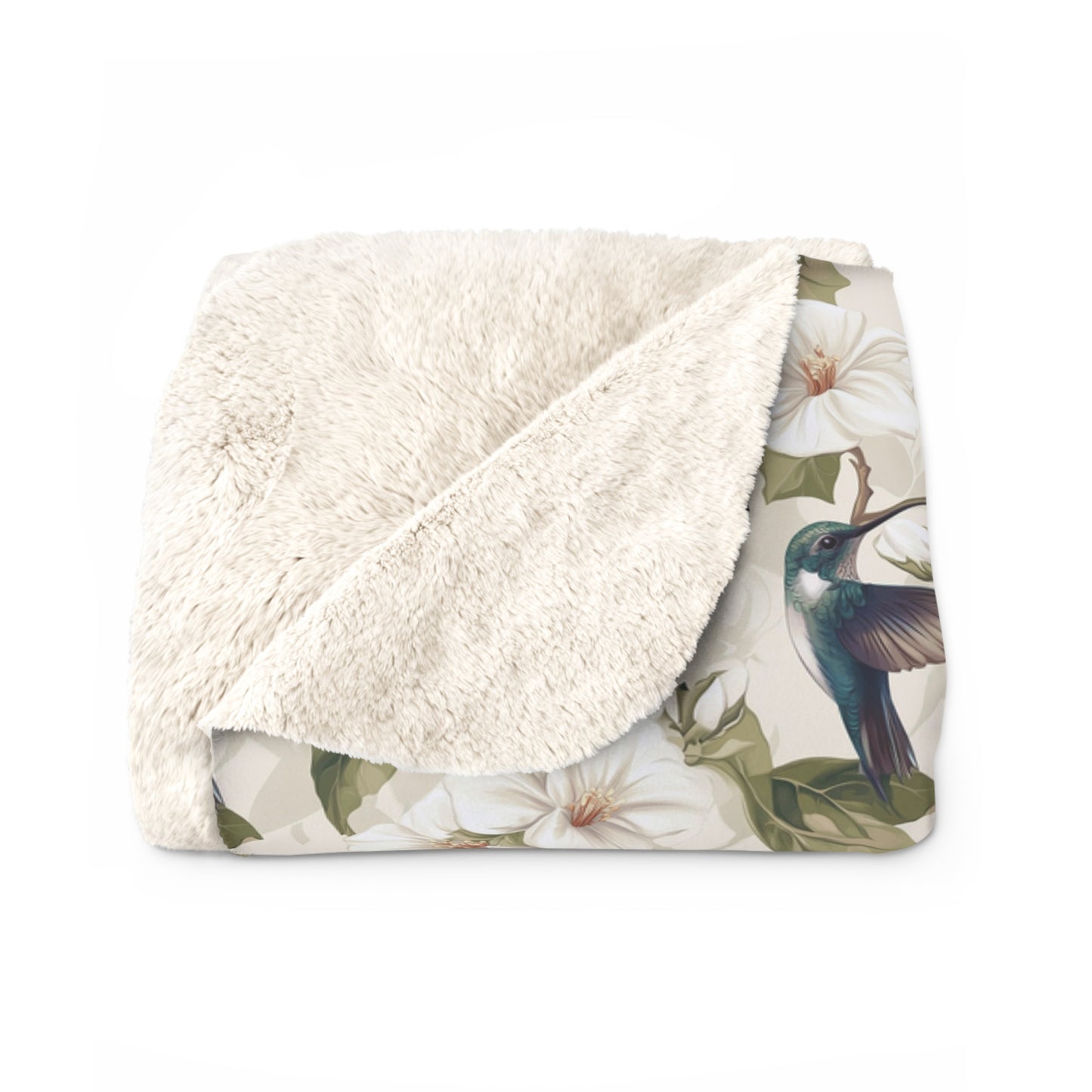 Cozy Floral Sherpa Fleece Blanket | Perfect Gift for Home Decor, Picnics, Snuggling, and Seasonal Celebrations