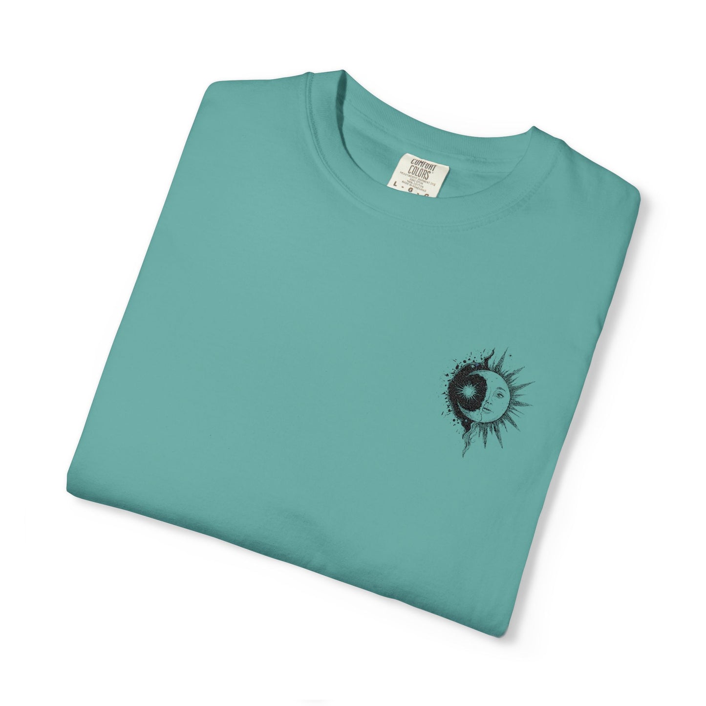 Comfort Colors Embroidered Hand-Illustrated Astrology Ying Yang Unisex T-Shirt, Cool Graphic Tee