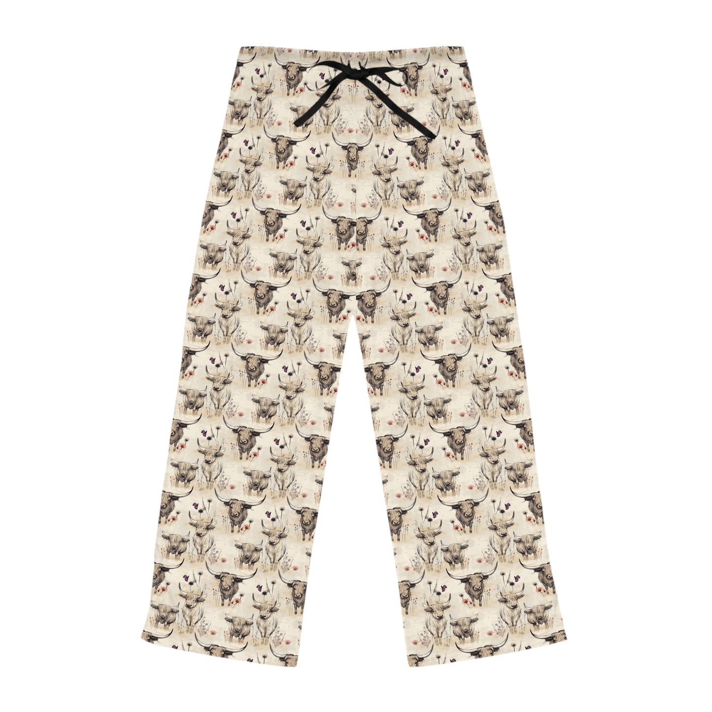 Highland Cow Women's Pajama Pants - Cozy Lounge Wear for Cow Lovers