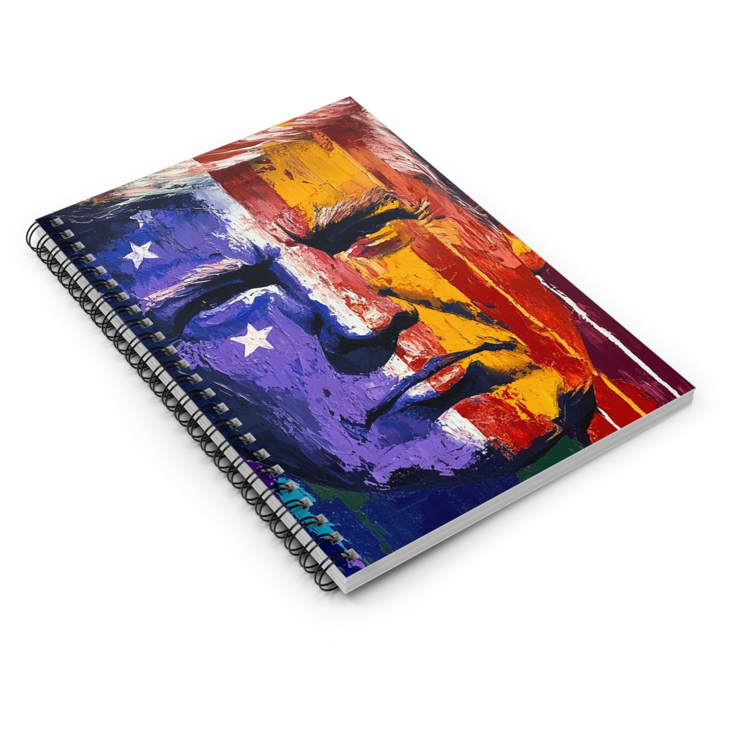 Colorful Political Spiral Notebook - Ruled Line, Journal, Sketchbook, Gift for Fans, Office Supplies, Creative Writing