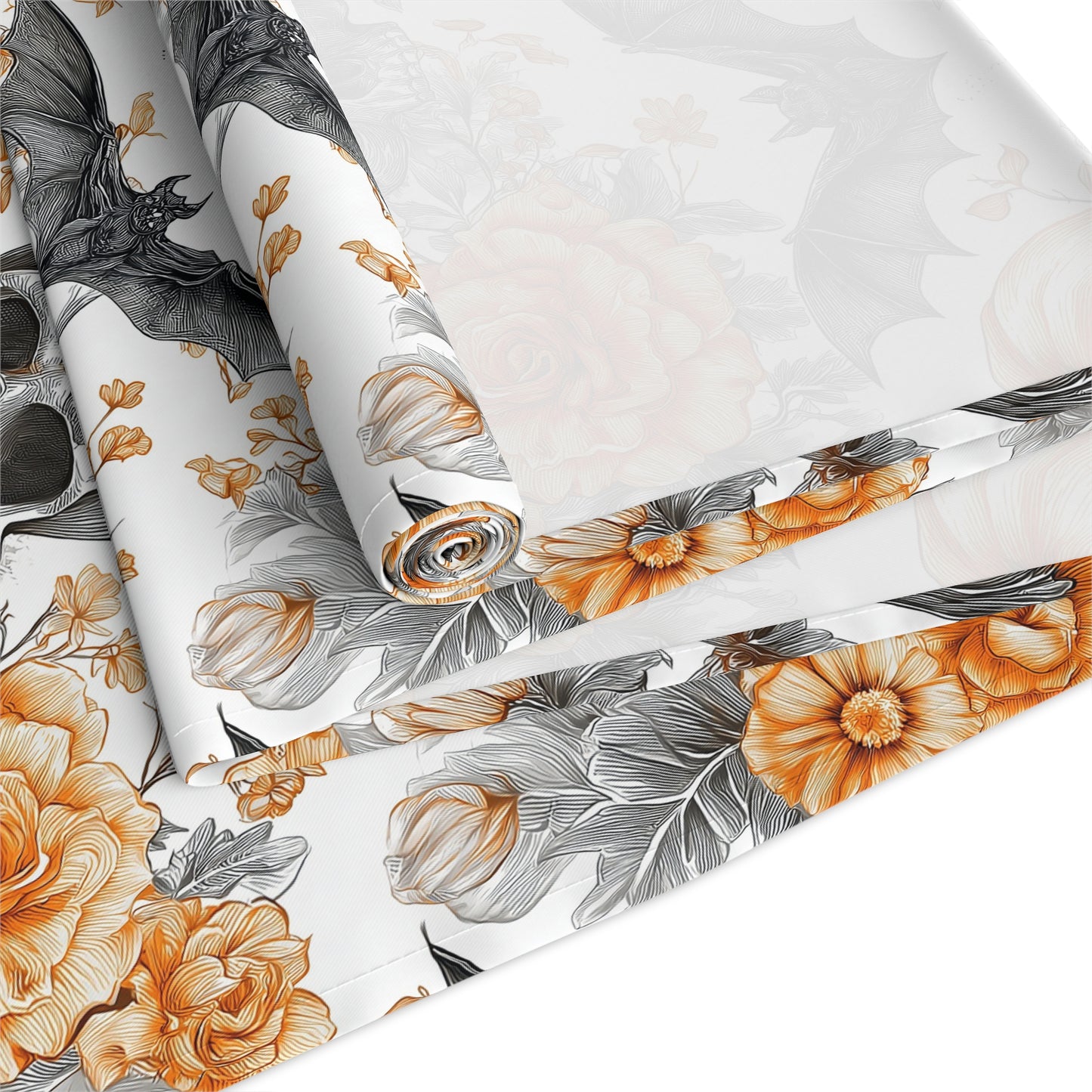 Spooky Elegance Table Runner - Halloween Decor, Fall Table Centerpiece, Cotton Tablecloth, Party Decoration, Autumn Theme