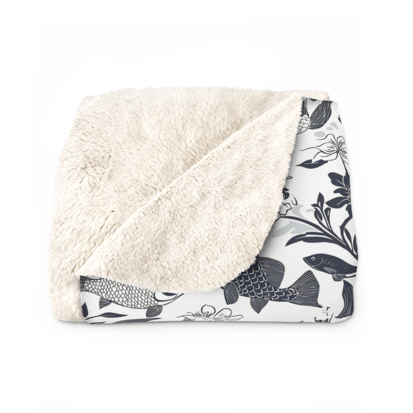 Cozy Floral Sherpa Blanket | Warm Floral Throw for Couch, Home Decor, Gift for Her, Cozy Nights