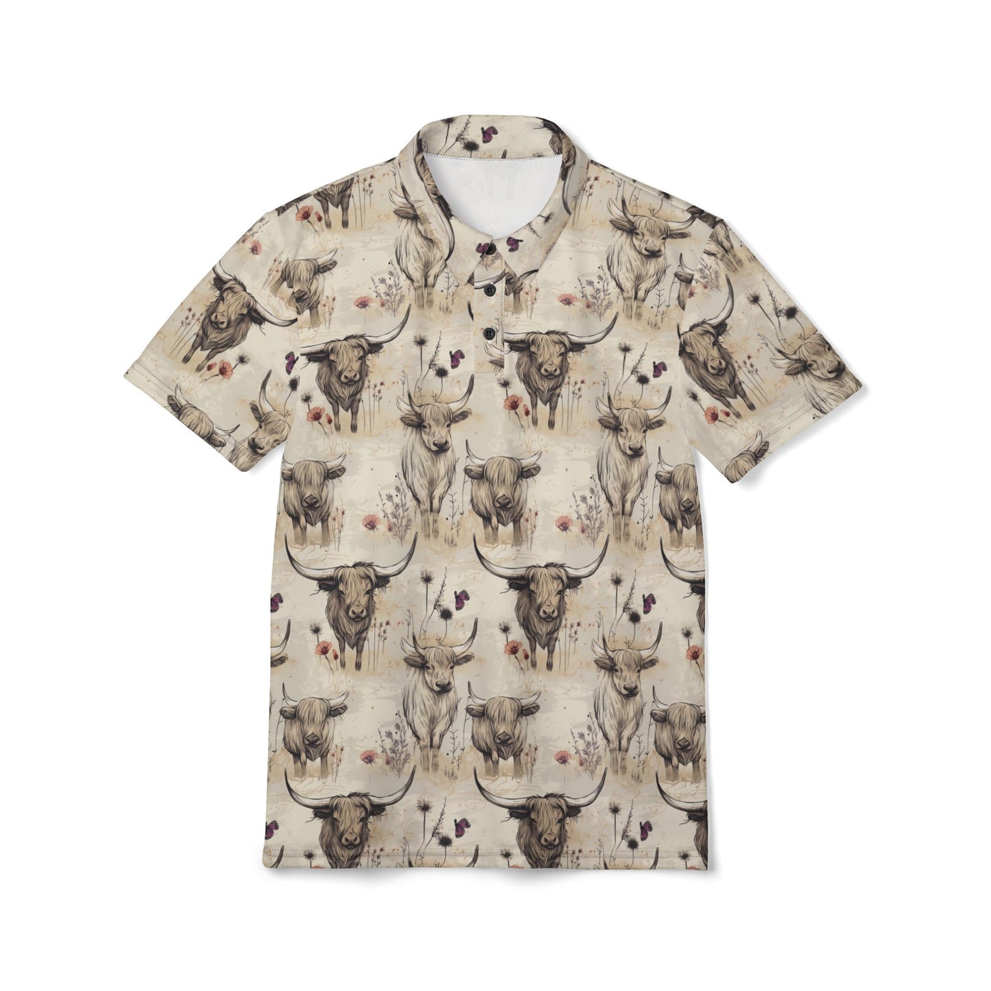 Highland Cow Polo Shirt | Get Complimented | Trending Homestead