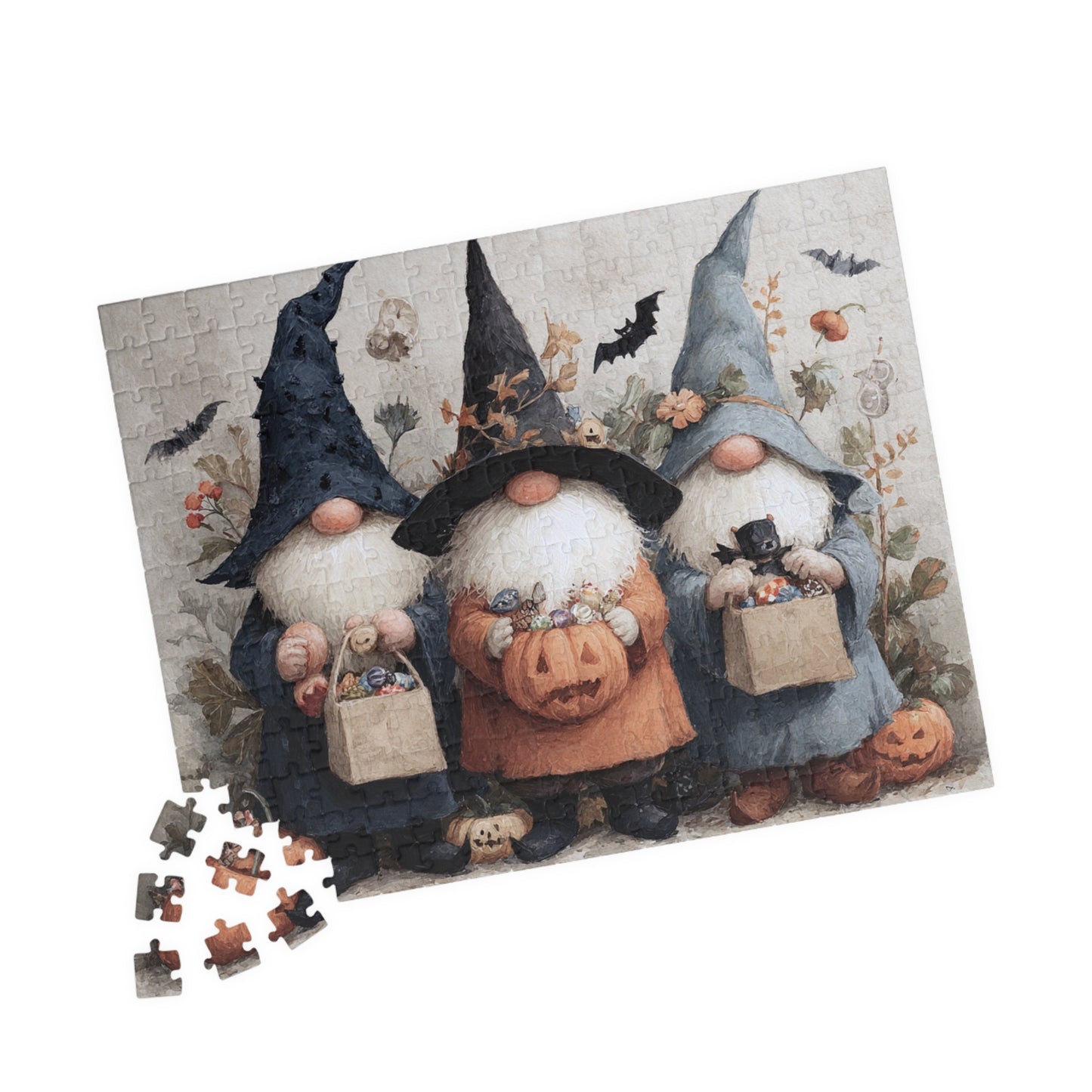 Halloween Gnome Puzzle - Seasonal Decor, Family Fun Activity, Perfect Gift for Fall Celebrations, Halloween Party, Cozy Nights In