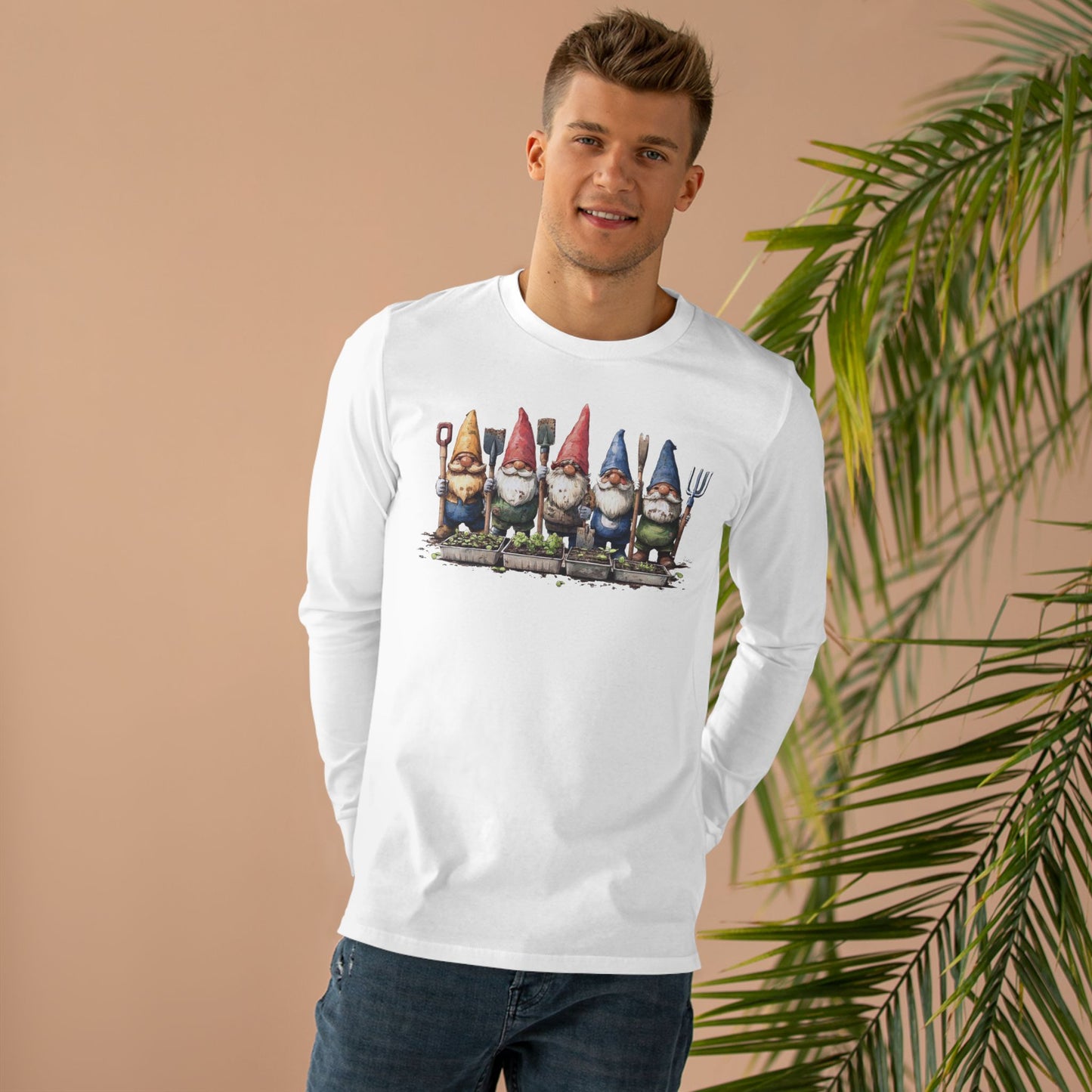 Garden Gnome Longsleeve Tee - Perfect for Garden Lovers, Gift for Nature Enthusiasts, Unique T-Shirt