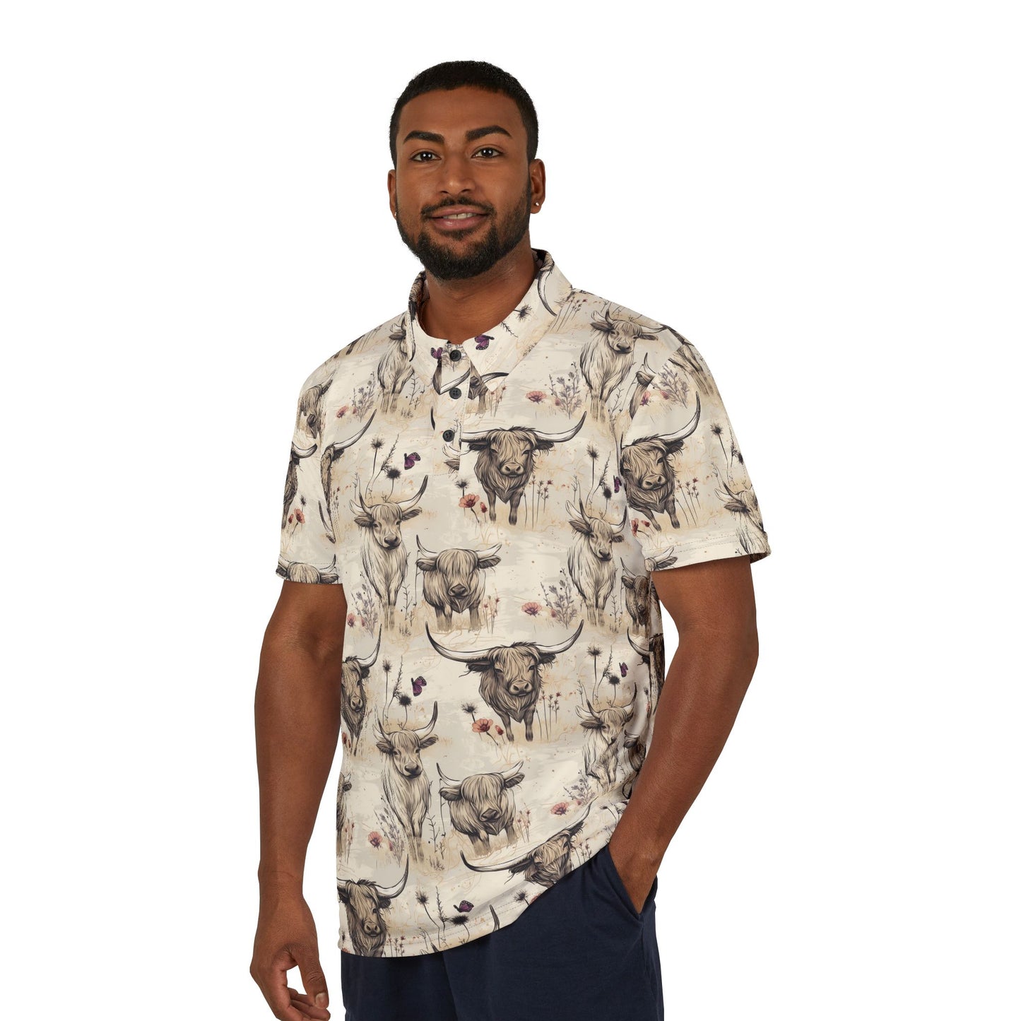 Highland Cow Polo Shirt | Get Complimented | Trending Homestead