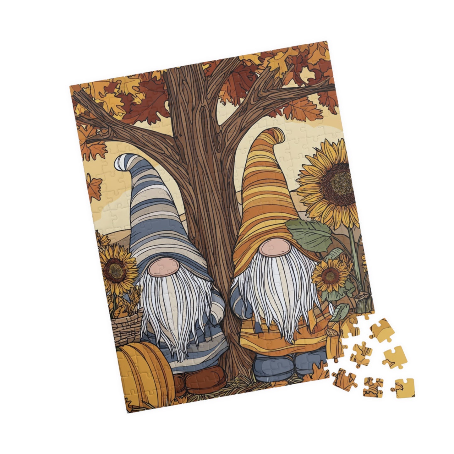 Autumn Gnome Puzzle - Fall-Themed Family Activity, Seasonal Decor, Gift for Puzzle Lovers, Cozy Evening Fun, Harvest Celebration