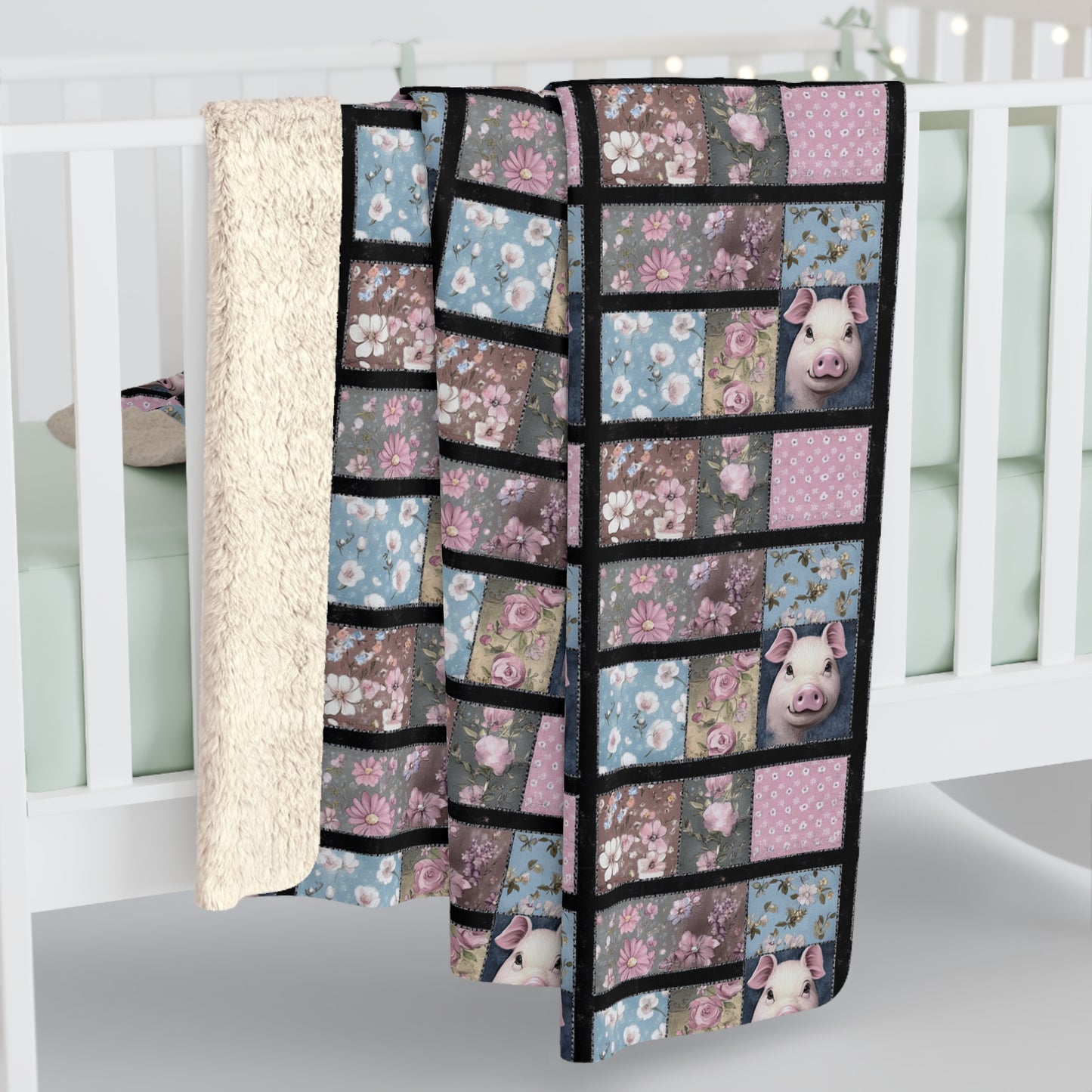 Looks like a Quilt - Retro Pig Pattern