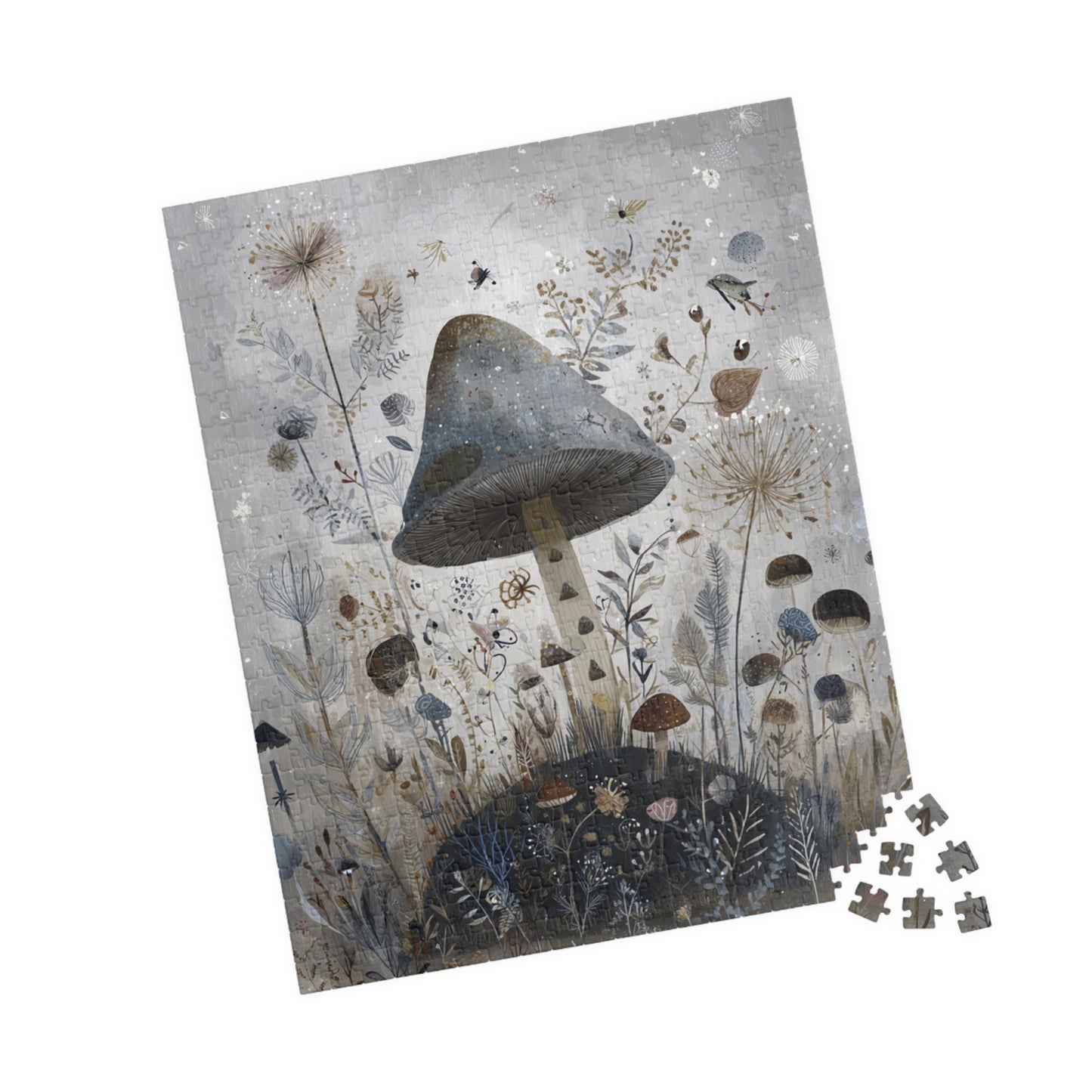 Whimsical Mushroom Puzzle | Nature-Inspired Jigsaw, 110-1014 Piece Set, Mindfulness Activity, Eco-Friendly Gift, Home Decor