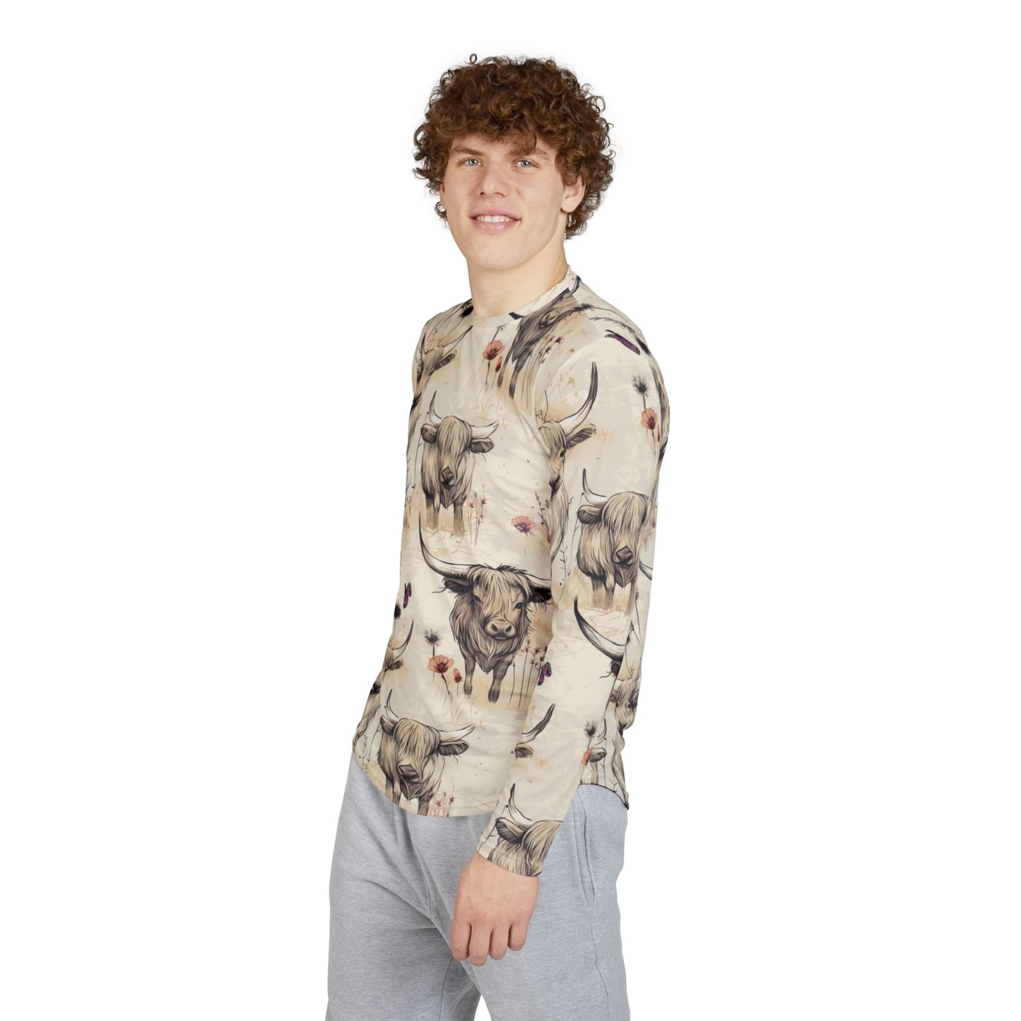 UV Protection Long Sleeve Shirt with Rustic Farm Design, Perfect for Summer Picnics