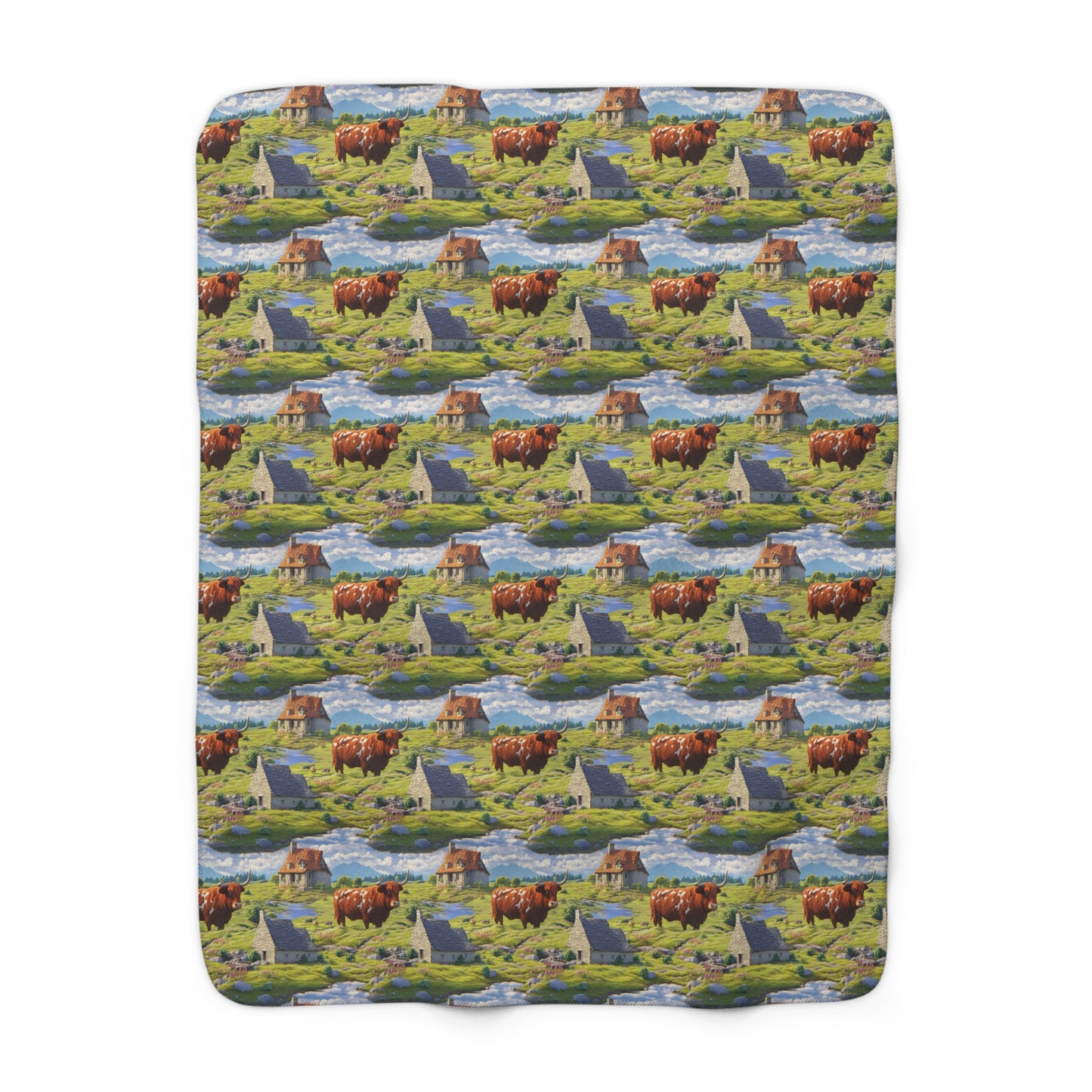 Cozy Farmhouse Sherpa Fleece Blanket