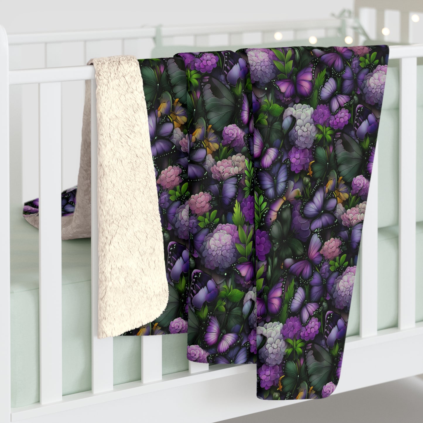 Cozy Floral Sherpa Fleece Blanket, Warm Soft Throw, Perfect for Any Occasion, Snuggle Up Comfort