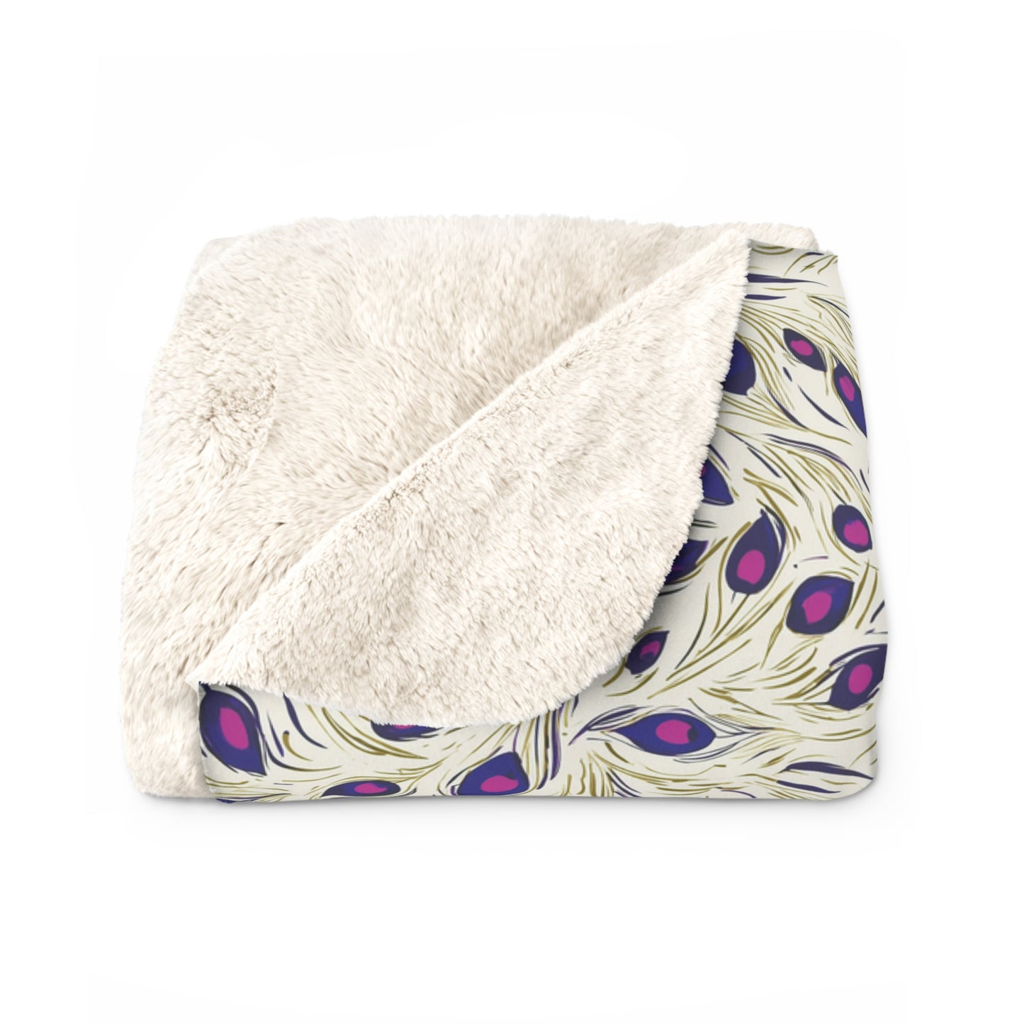Floral Sherpa Fleece Blanket, Cozy Home Decor, Gift for Her, Bohemian Style, Perfect for Relaxation, Stay Warm, Luxury Throw