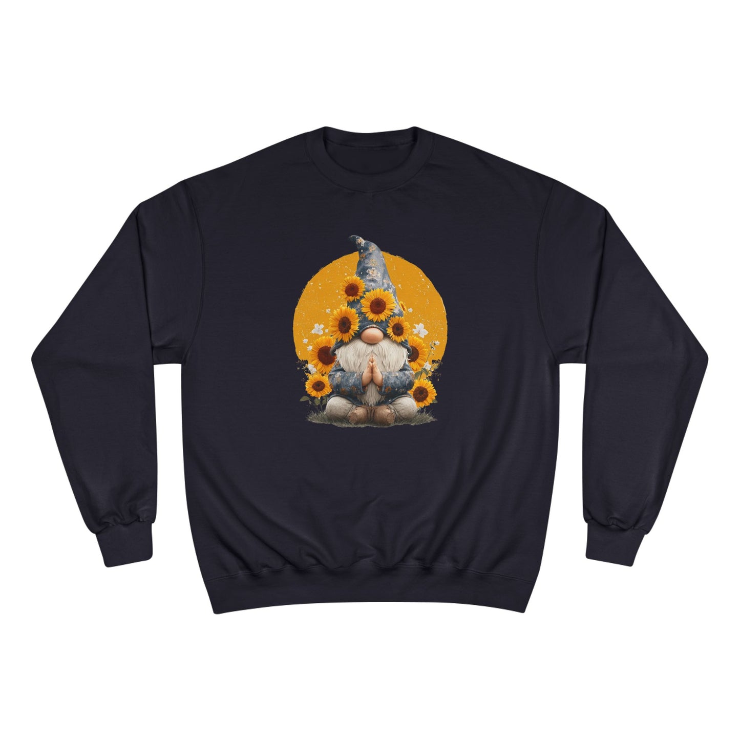 Sunflower Gnome Champion Sweatshirt, Cozy Fall Sweater, Perfect for Gifting, Birthday, Autumn Fashion, Cute Sweatshirt
