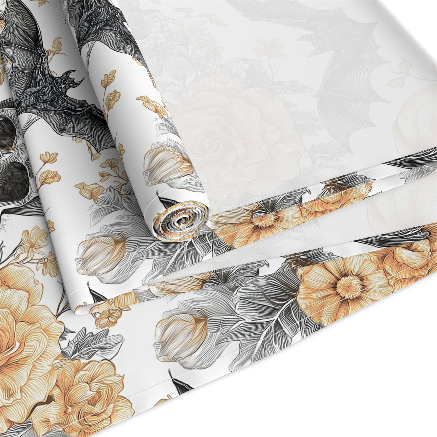 Spooky Elegance Table Runner - Halloween Decor, Fall Table Centerpiece, Cotton Tablecloth, Party Decoration, Autumn Theme