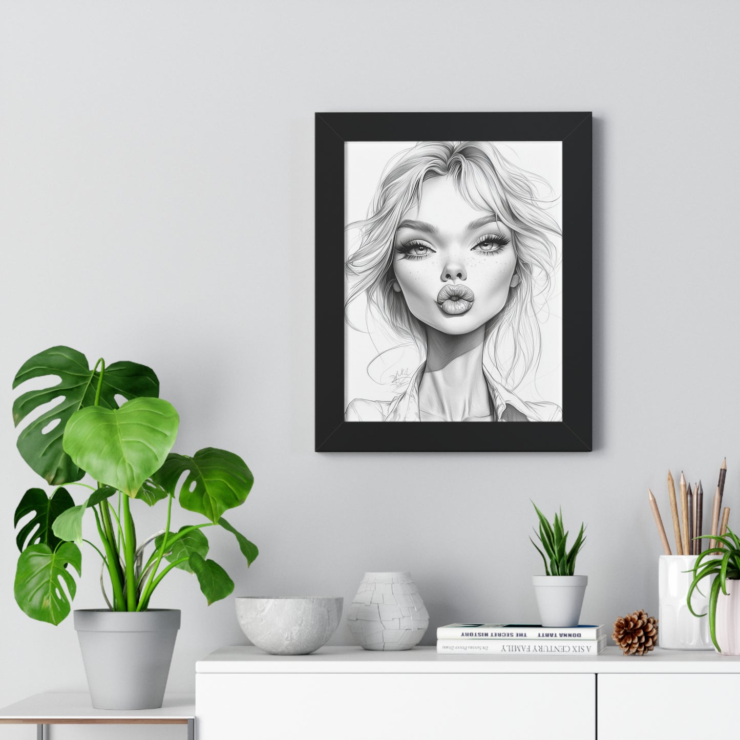 Stylish Framed Vertical Poster - Chic Wall Art Decor, Modern Home Decor, Gift for Art Lovers, Trendy Interior Design