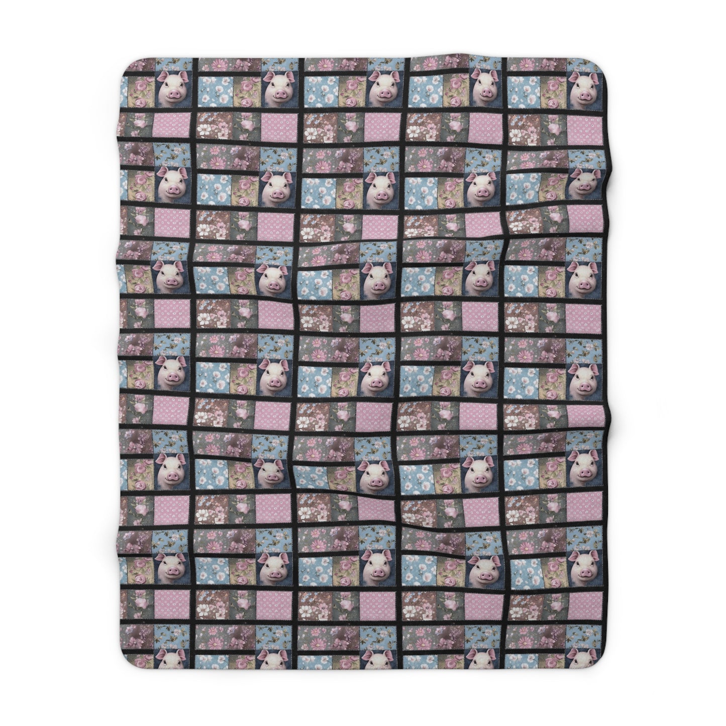 Looks like a Quilt - Retro Pig Pattern