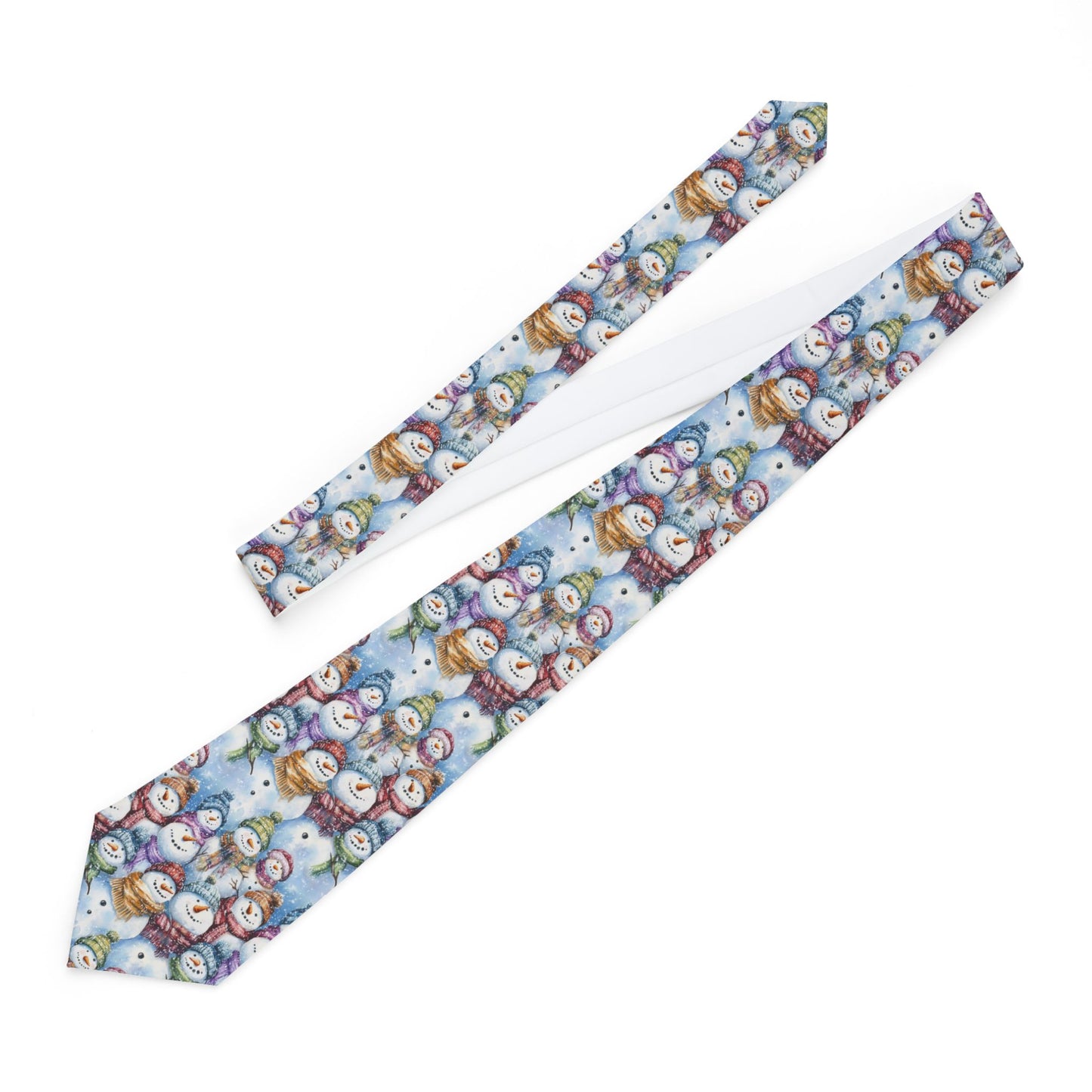 Whimsical Snowman Necktie | Holiday Accessory, Christmas Gift, Fun Office Wear, Party Tie, Unique Fashion Statement