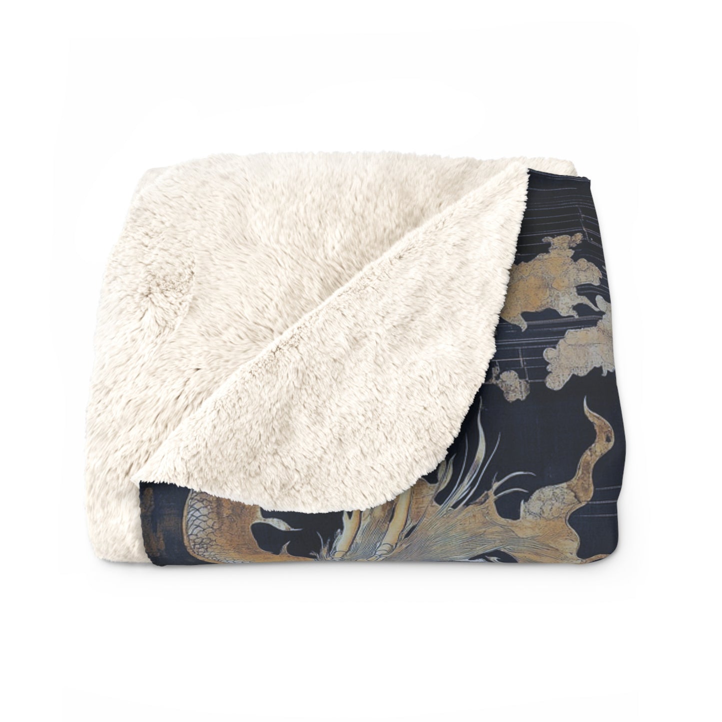 Cozy Sherpa Fleece Blanket with Abstract Dragon Pattern, Soft Throw for Home Decor, Perfect Gift for All Occasions