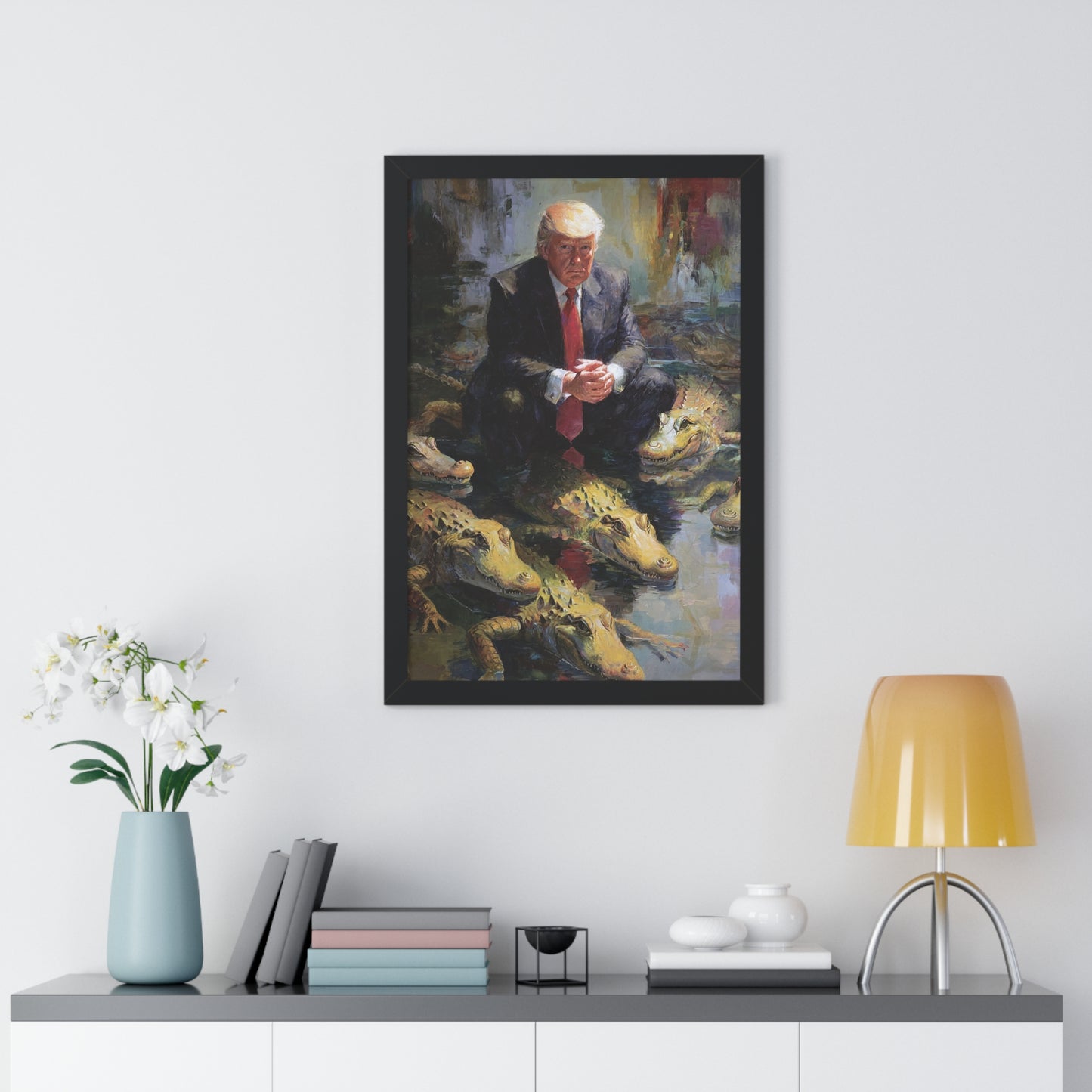 Framed Political Art Poster, Unique Home Decor, Gift for Collectors, Wall Art for Office, Funny Political Gift