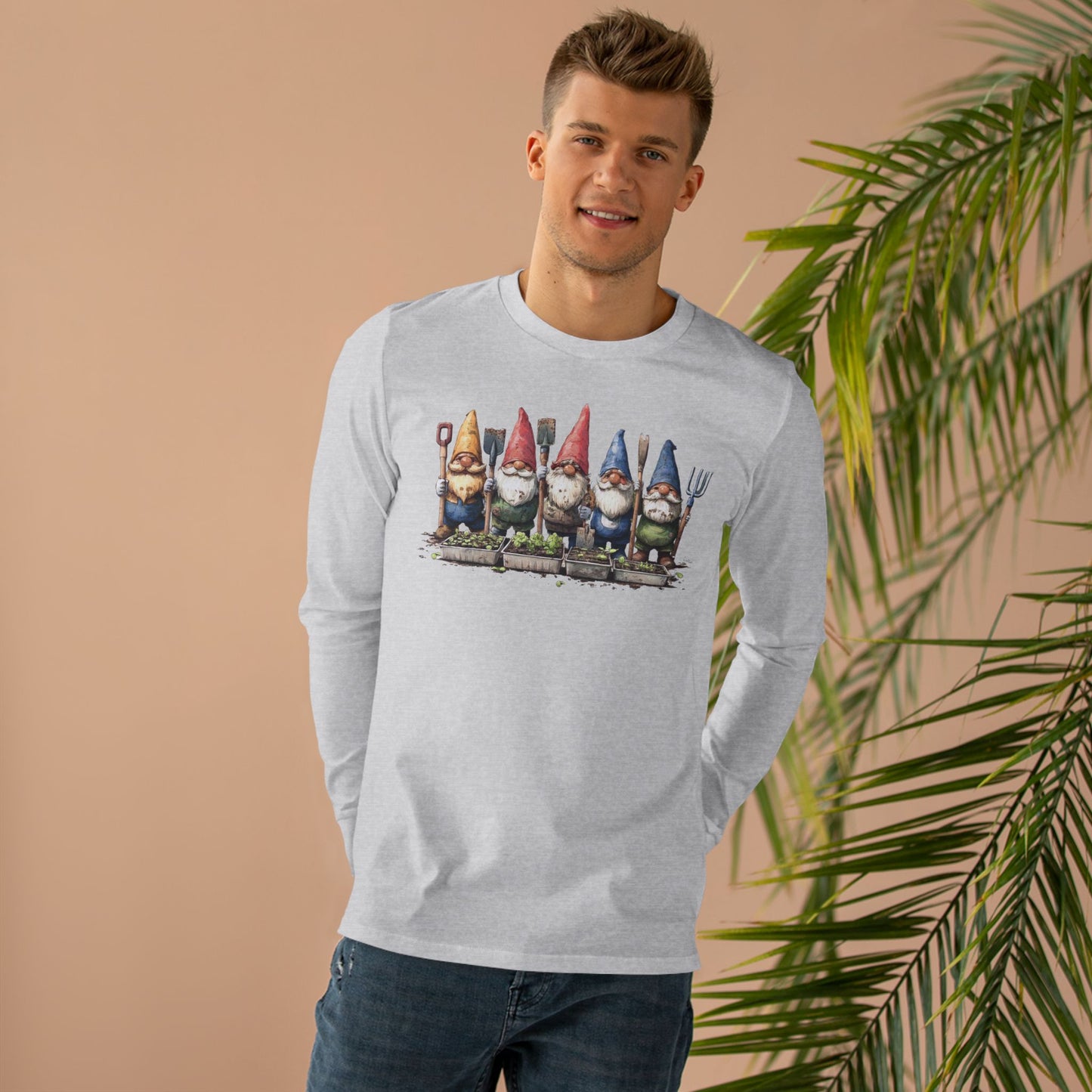 Garden Gnome Longsleeve Tee - Perfect for Garden Lovers, Gift for Nature Enthusiasts, Unique T-Shirt