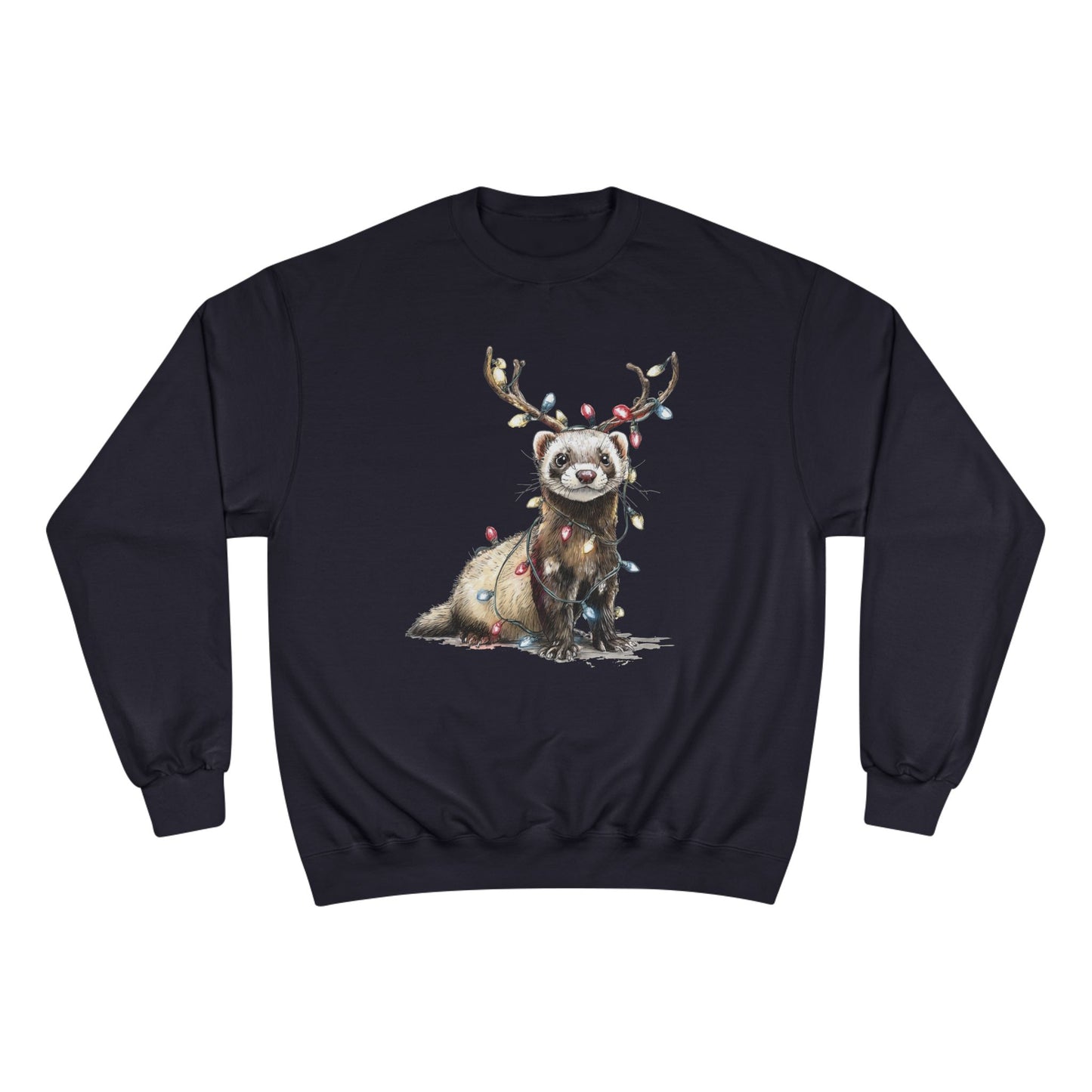 Otter Wants to be a Reindeer Champion Sweatshirt, Cozy Holiday Apparel, Christmas Gift, Cute Winter Wear