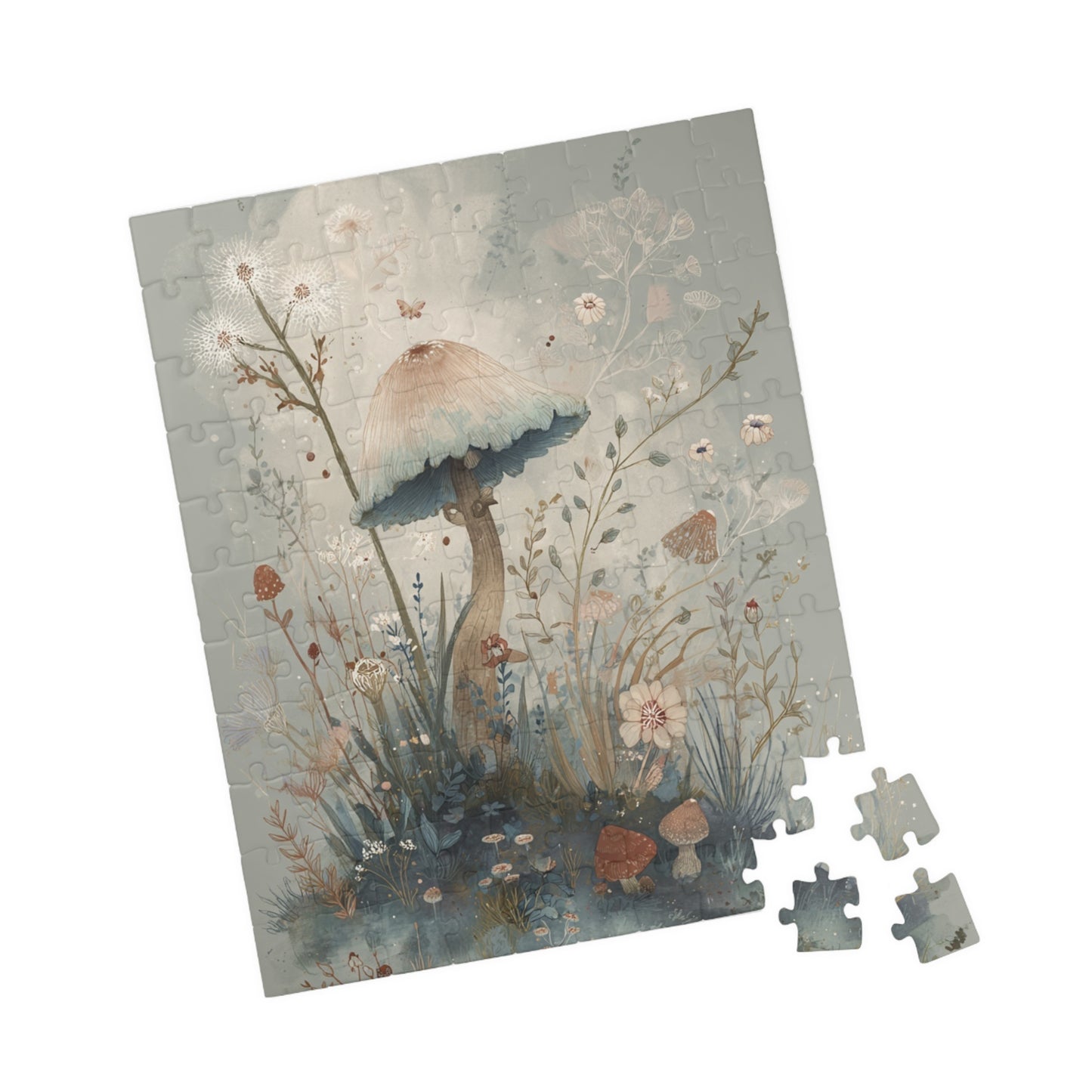 Pretty Mushroom Puzzle - Enchanting Nature Scene, 110-1014 Pieces, Perfect Gift for Puzzle Lovers