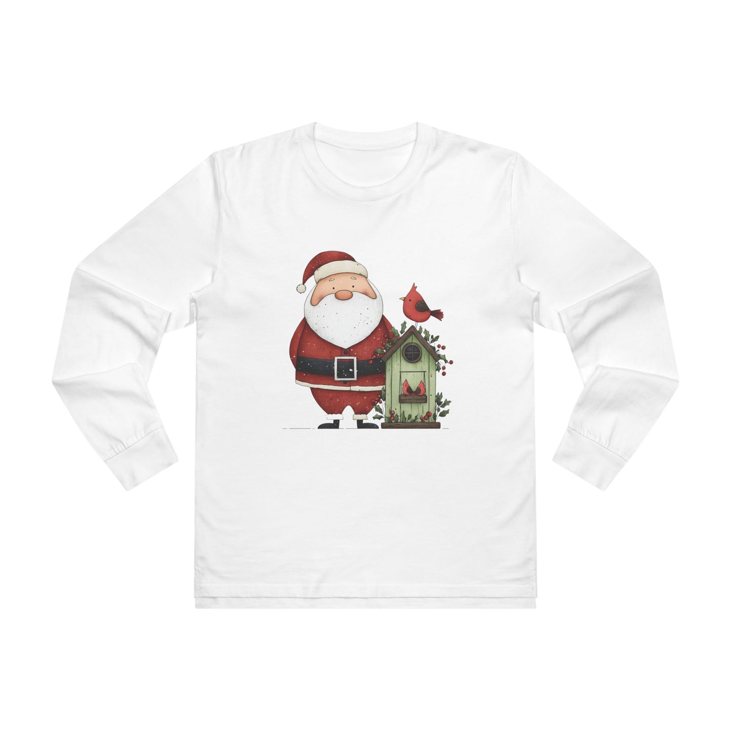 Santa Claus Longsleeve Tee - Perfect for Christmas, Holiday Gatherings, Winter Wear, Gift for Him, Festive Style