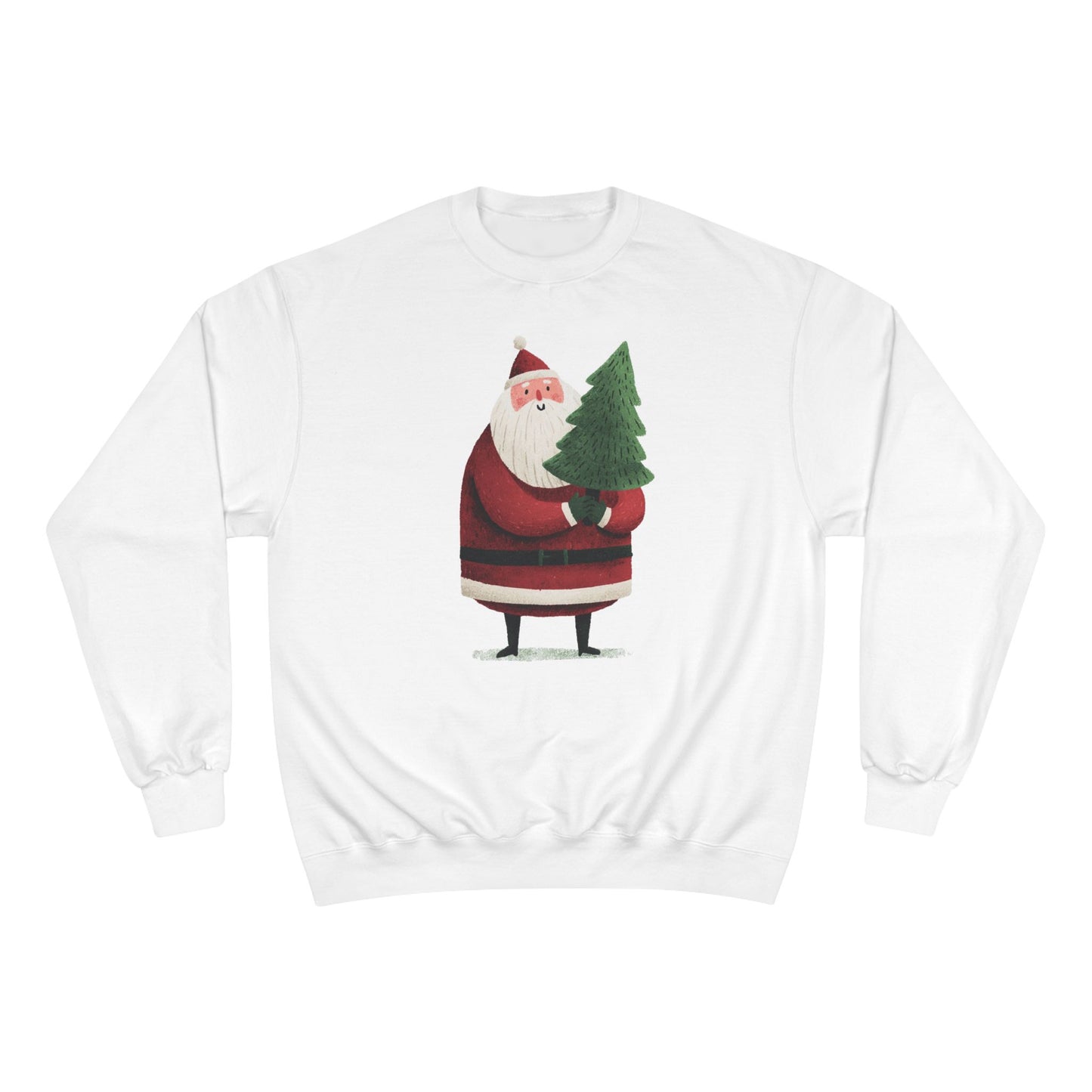 Santa’s Christmas Tree Sweatshirt, Cozy Holiday Wear, Sweatshirt for Winter, Cute Santa Design, Unisex Holiday Apparel