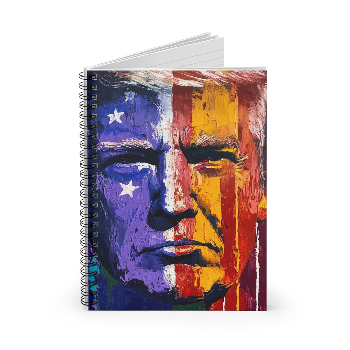 Colorful Political Spiral Notebook - Ruled Line, Journal, Sketchbook, Gift for Fans, Office Supplies, Creative Writing