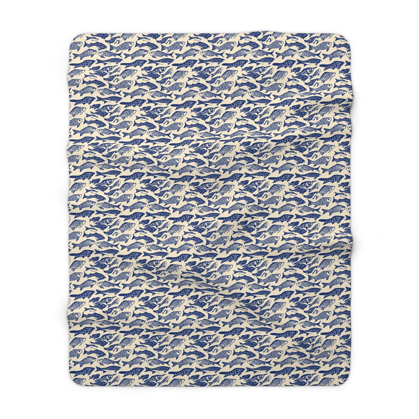 Nautical Sherpa Fleece Blanket, Cozy Sea Life Throw, Perfect for Beach Lovers