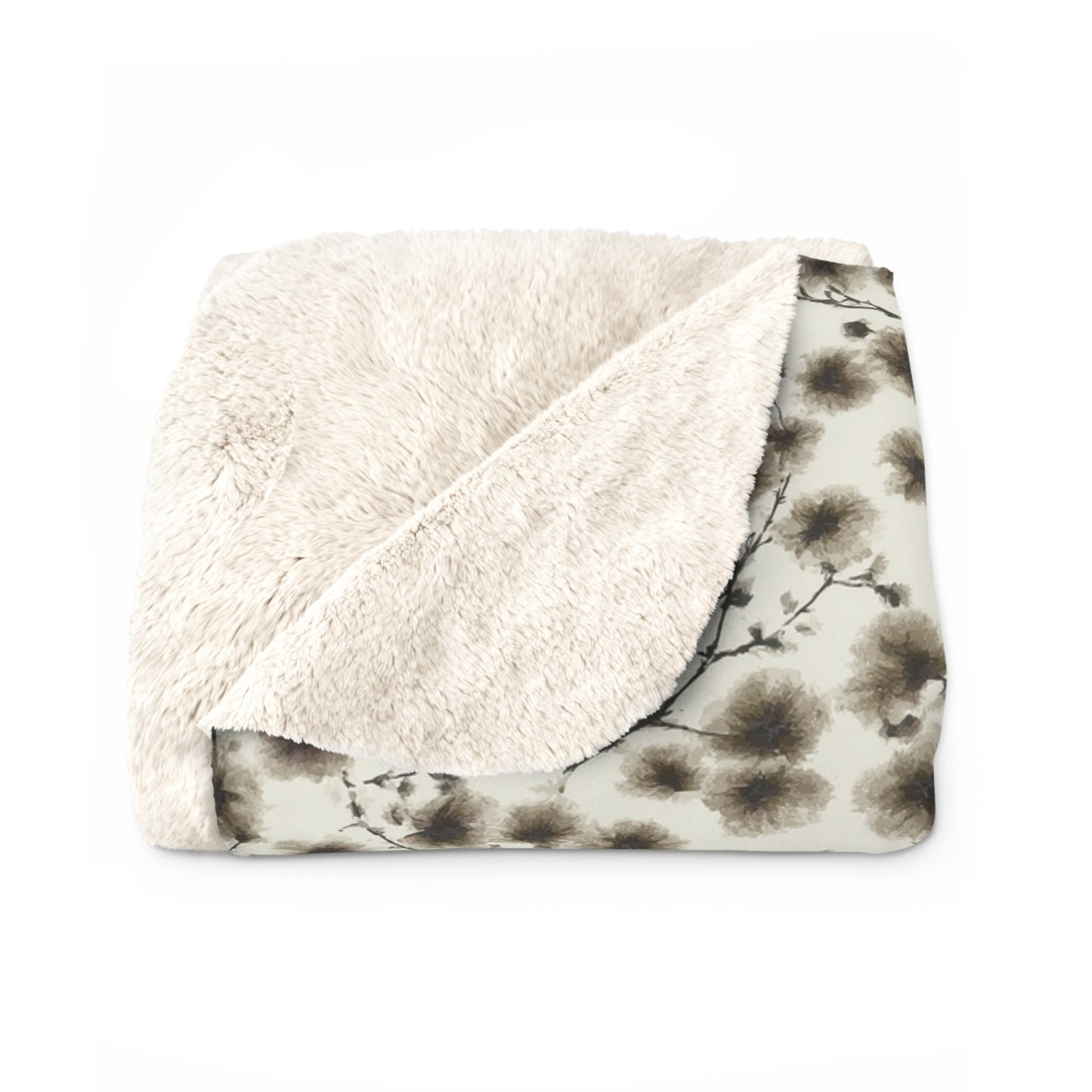 Cozy Floral Sherpa Fleece Blanket - Warm Throw for Home, Gift for Housewarming, Romantic Decor, Winter Comfort, Cozy Nights