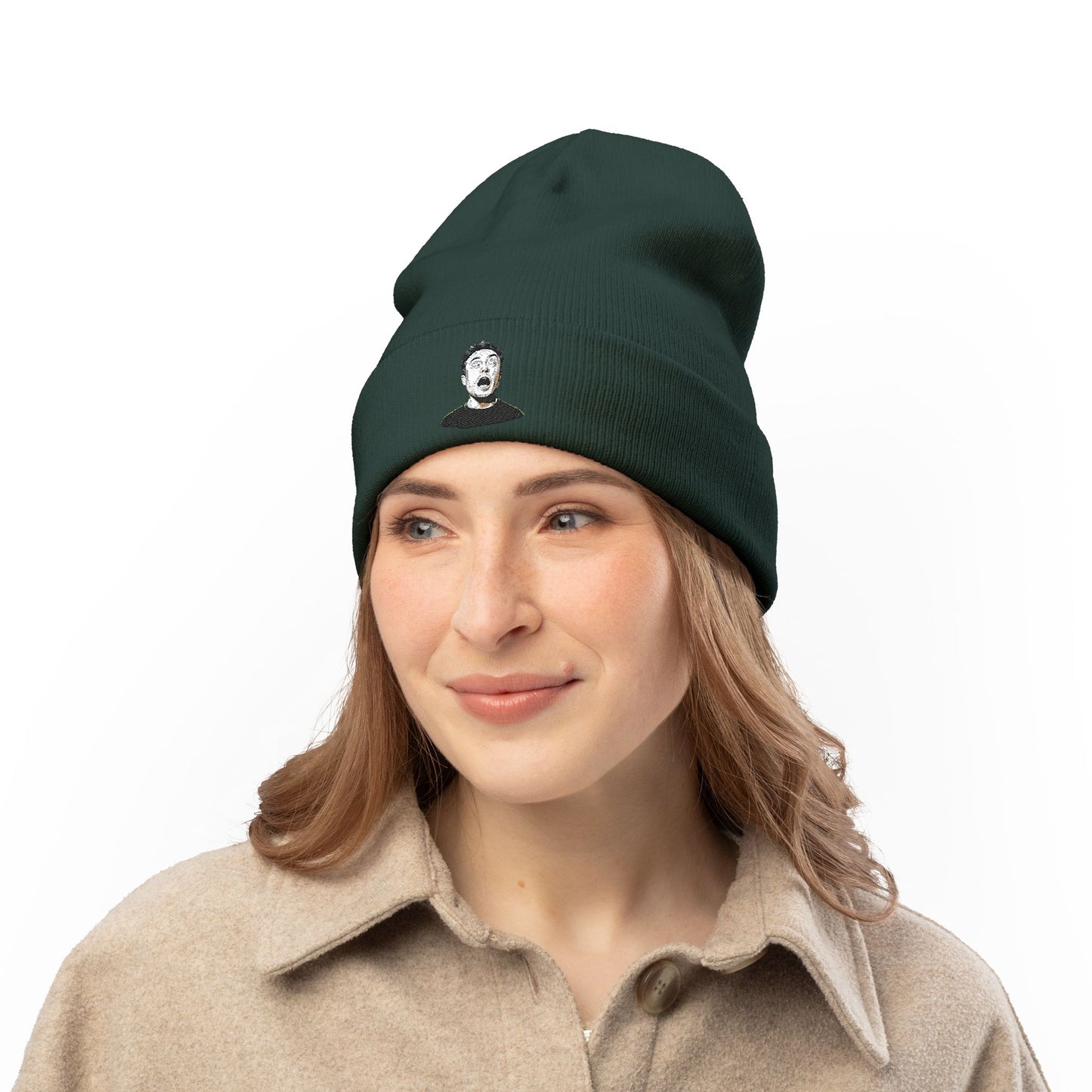 Embroidered Elon Musk Knit Beanie, Cozy Winter Hat, Funny Gift for Him, Political Satire Fashion