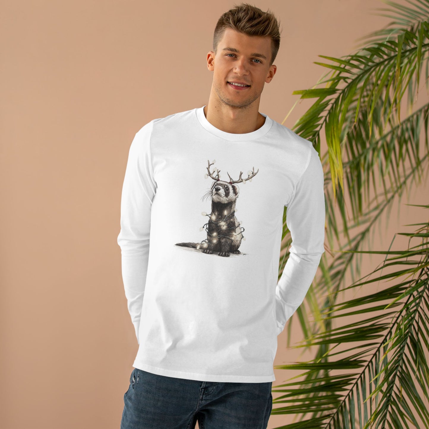 Otters First Christmas Graphic Longsleeve Tee, Holiday Apparel, Christmas Tee